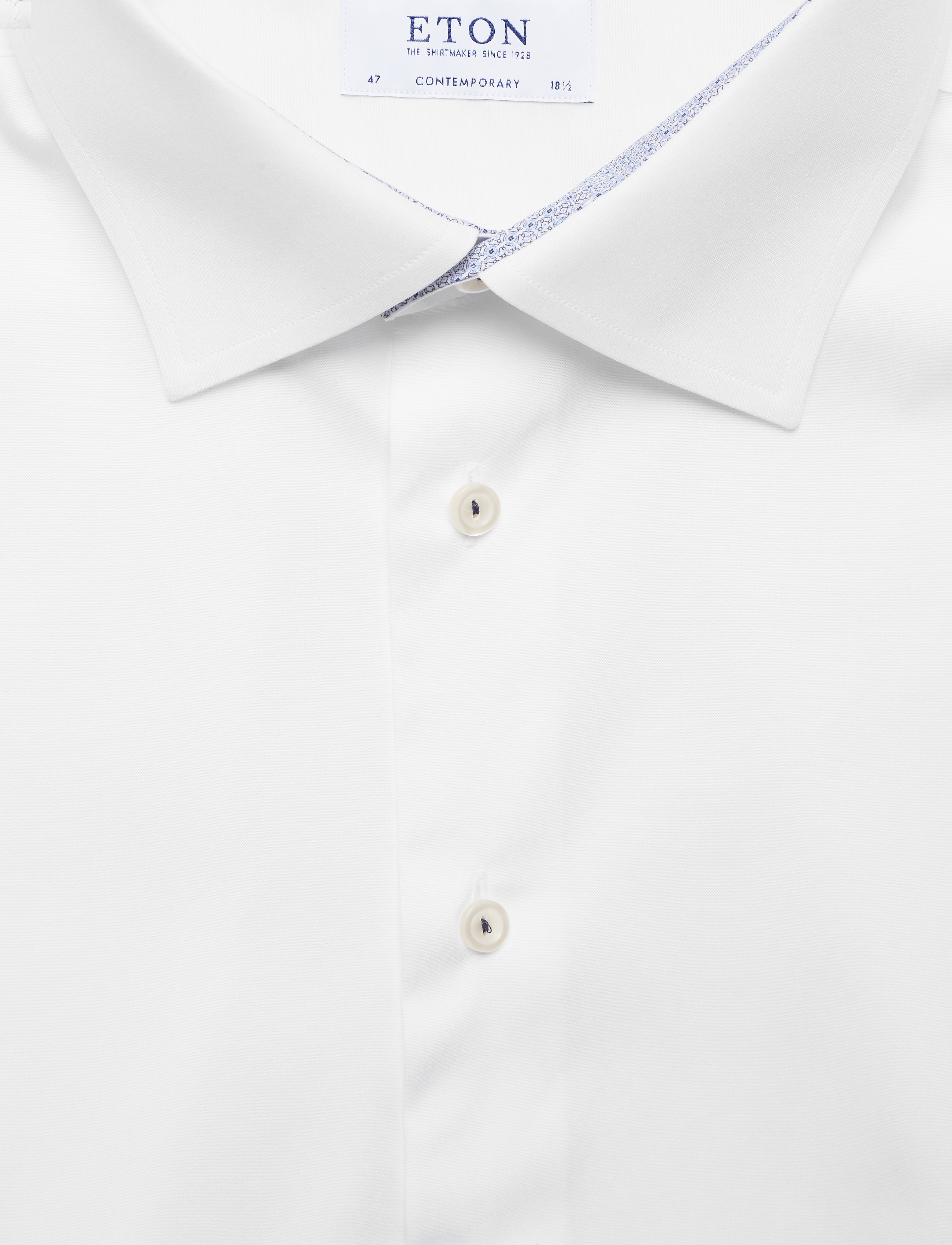 Eton - Men's shirt: Business  Poplin - white - 2