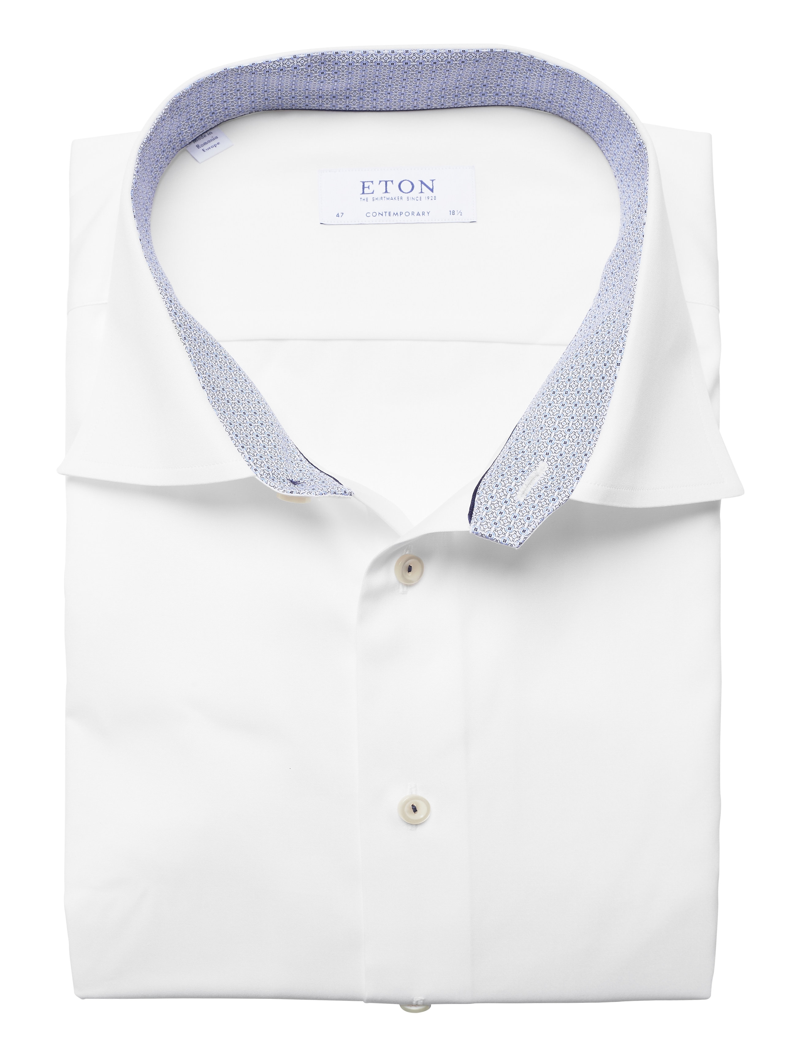 Eton - Men's shirt: Business  Poplin - white - 4