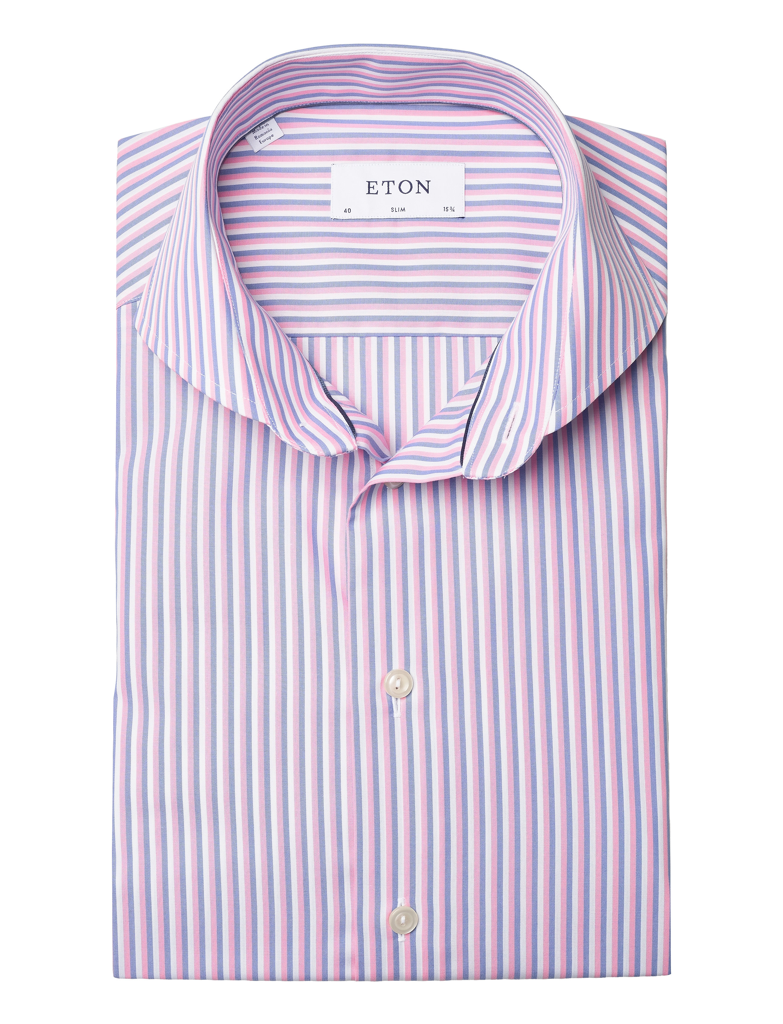 Eton - Slim fit Business Poplin Shirt - pink/red - 4