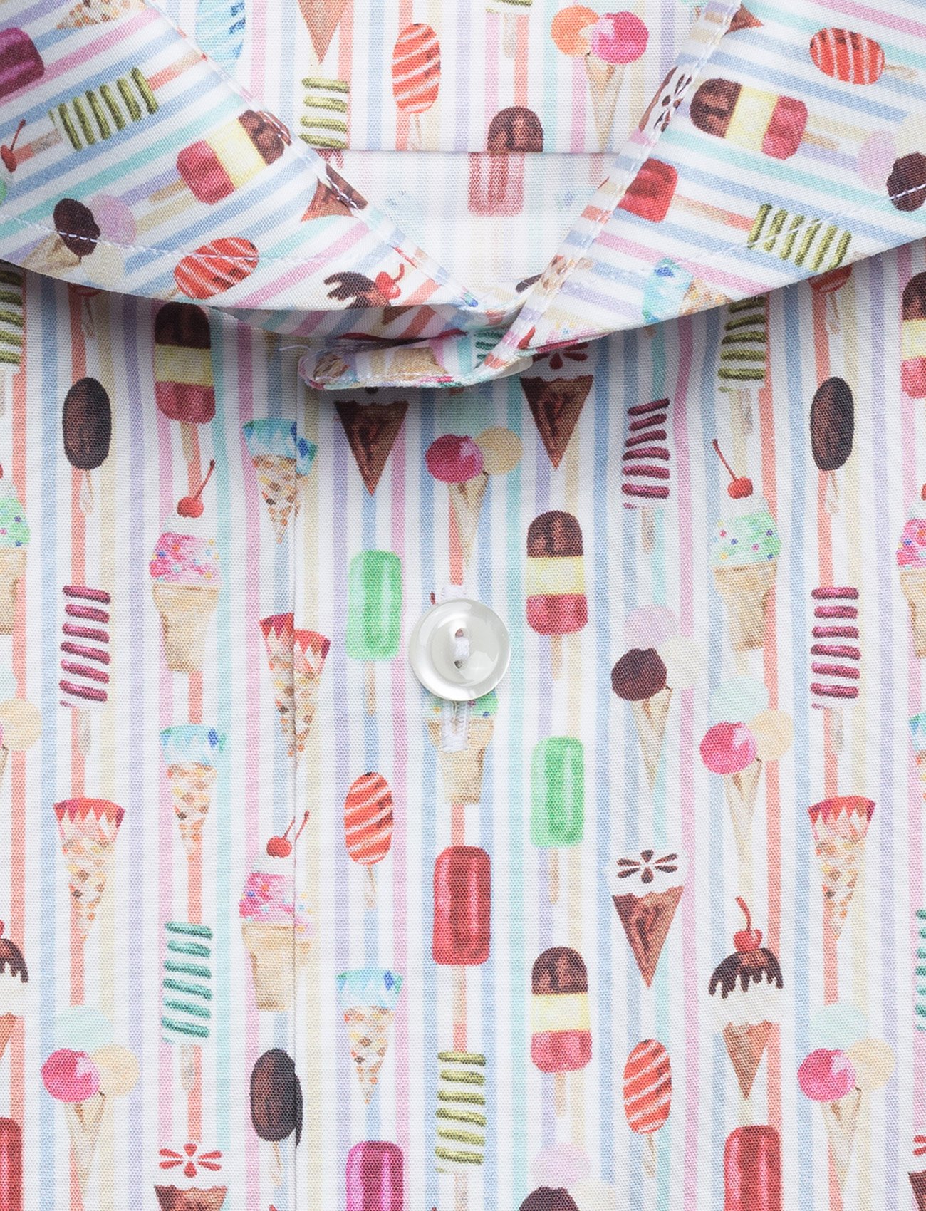 Eton - Ice Cream Print Shirt - pink/red - 2
