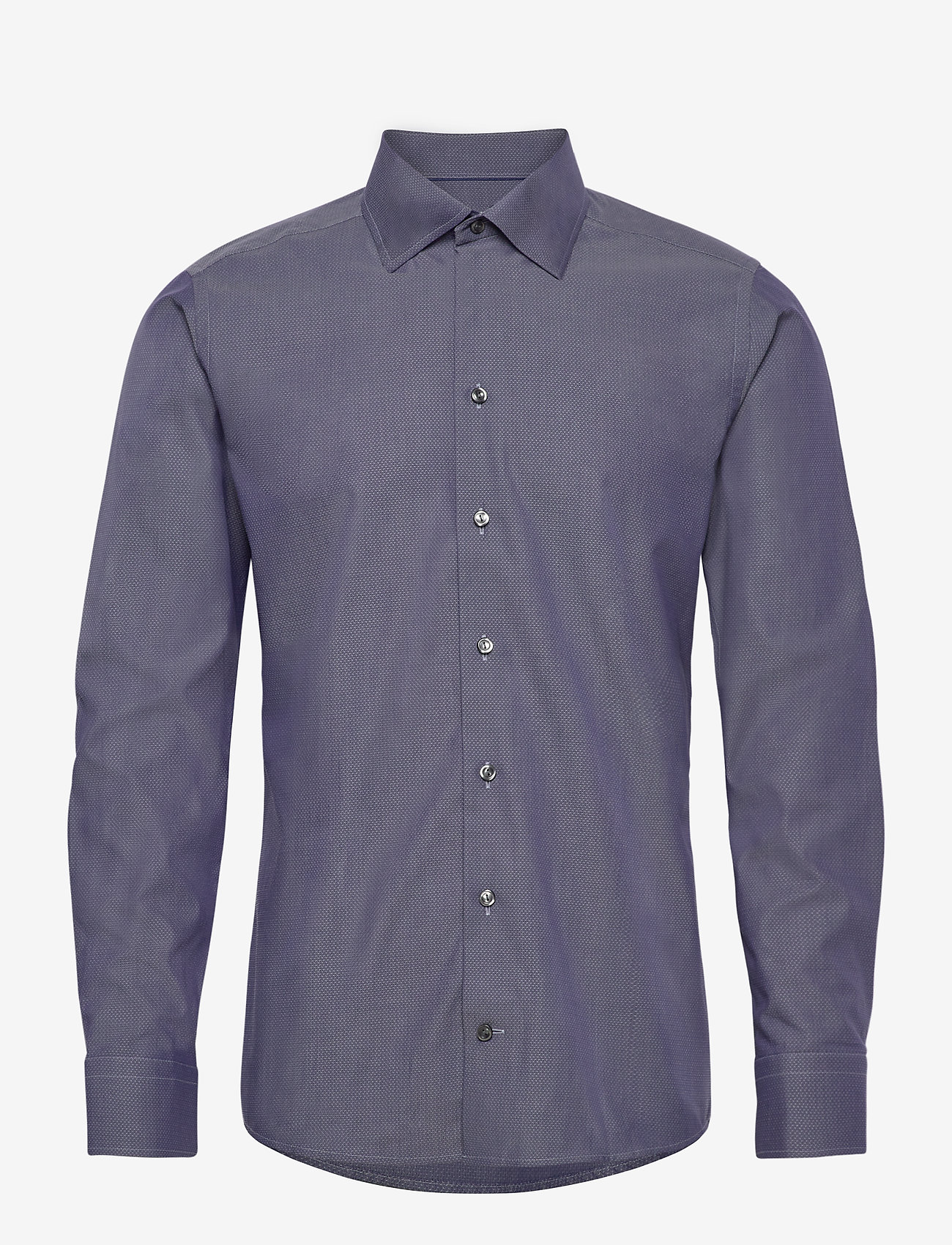 Eton - Grey Button-Under Poplin Shirt - grey - 0