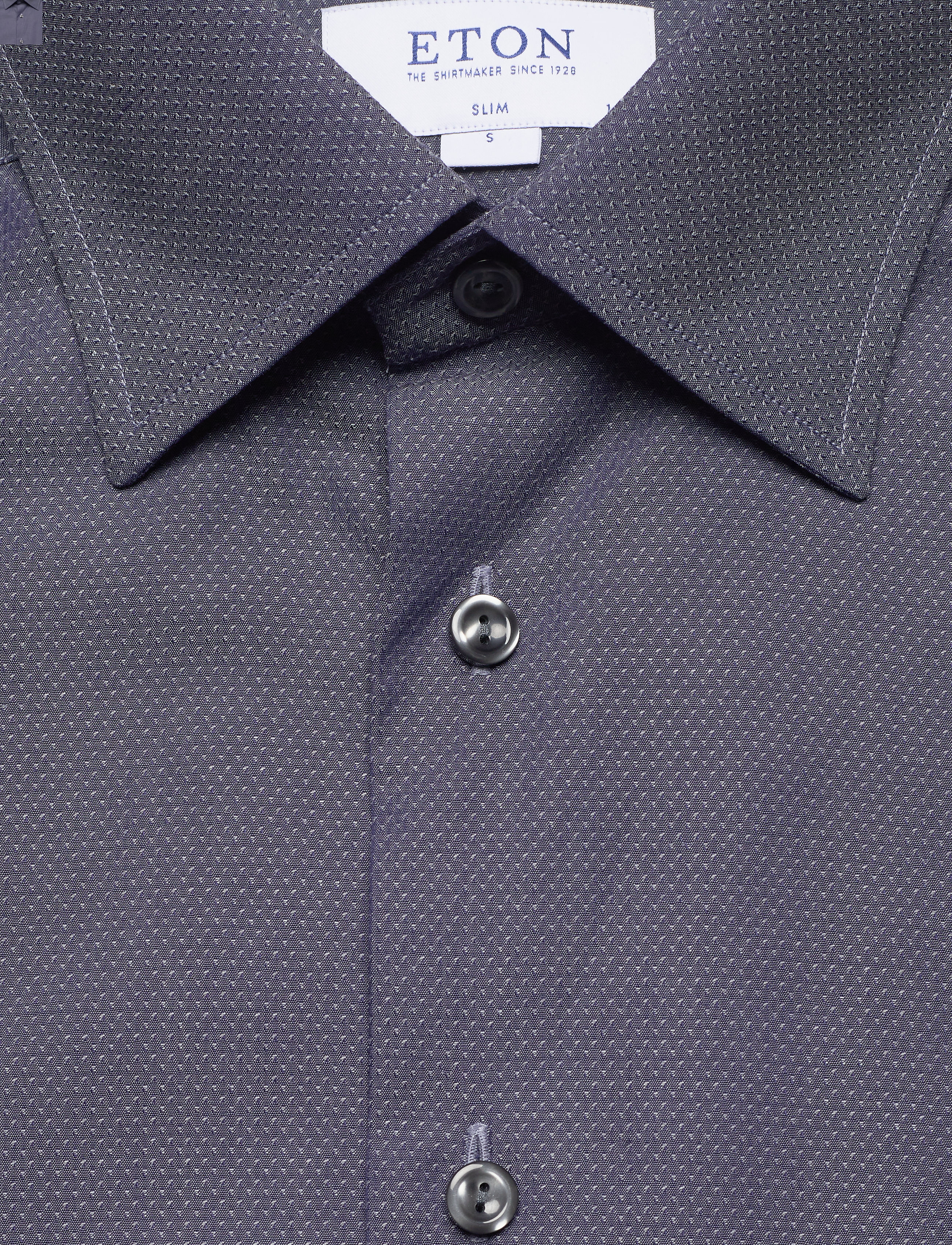 Eton - Grey Button-Under Poplin Shirt - grey - 2