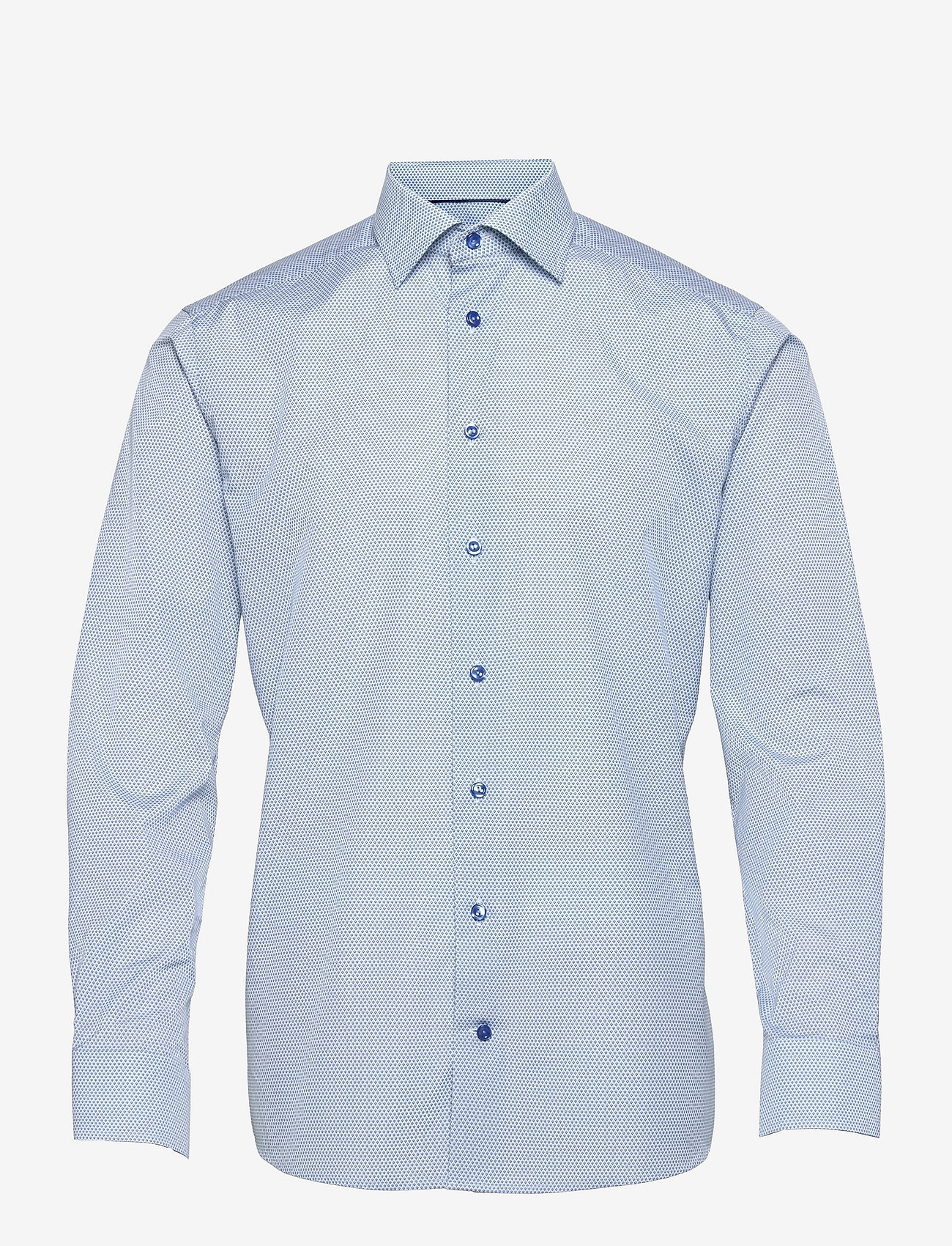 Eton - Men's shirt: Business  Poplin - mid blue - 0