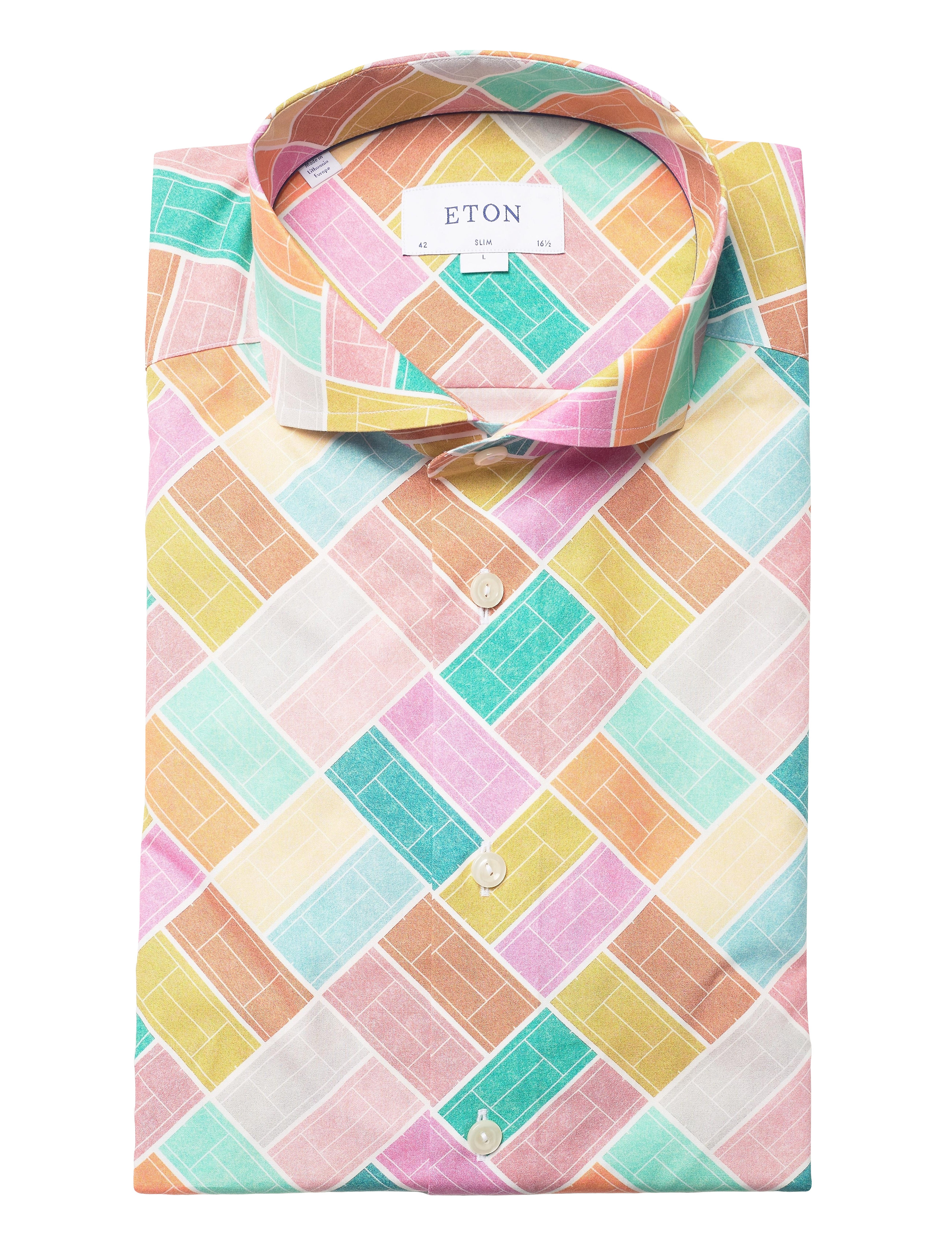 Eton - Slim fit Business Casual Poplin Shirt - pink/red - 4