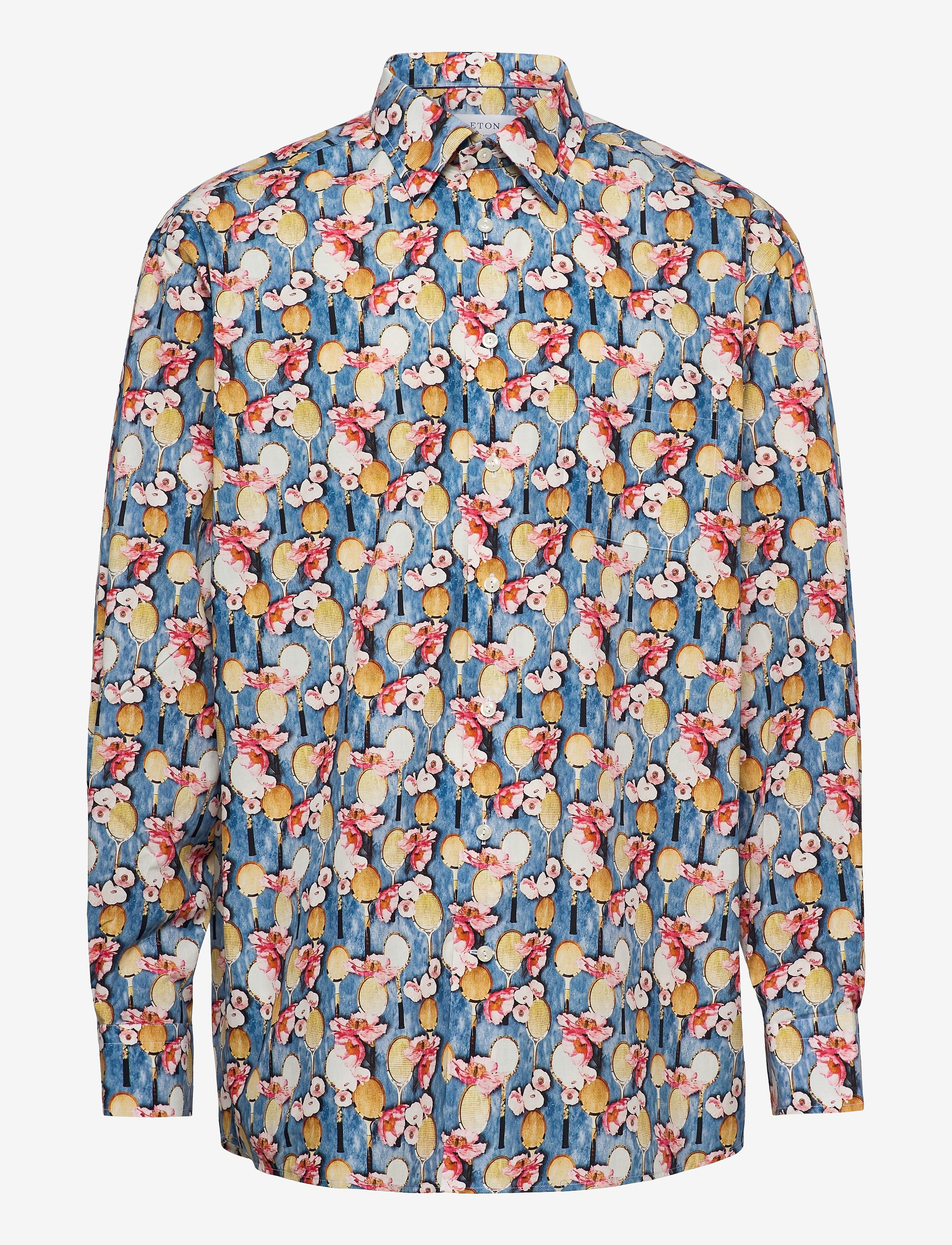 Eton Classic fit Business Casual Poplin Shirt - Eton - BLUE / multi