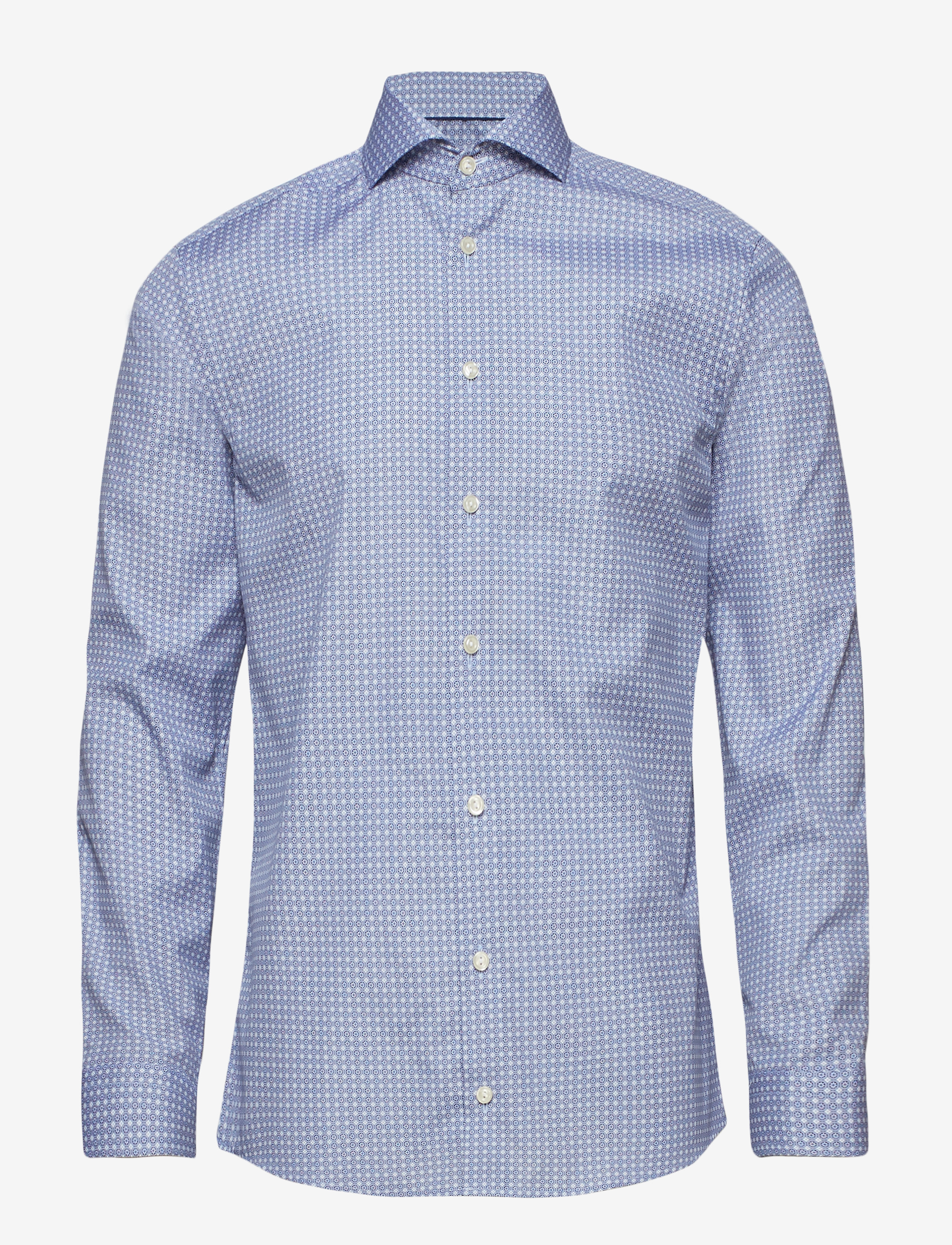 Eton - Geometric Print Shirt - blue - 0