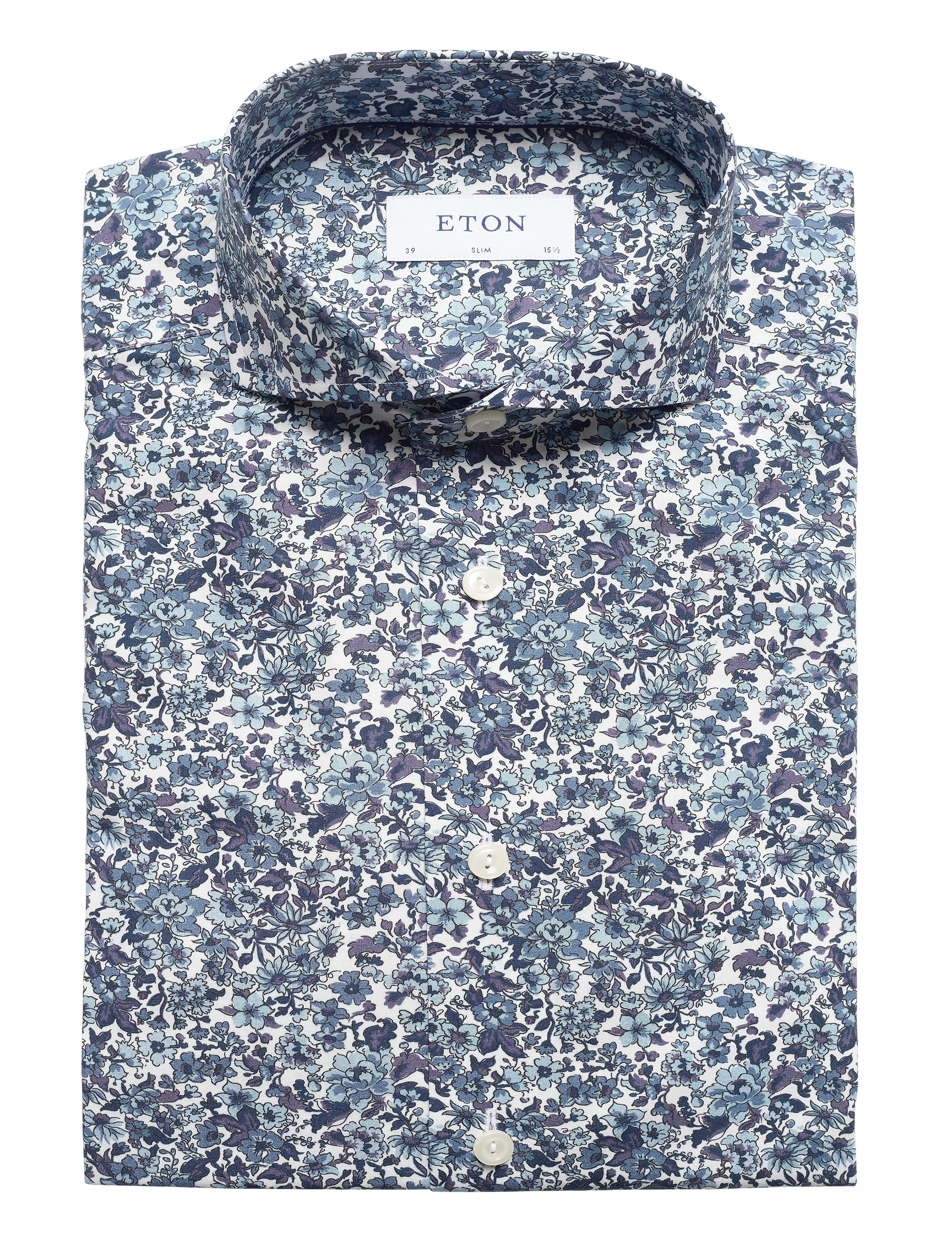 Eton - Slim fit Business Poplin Shirt - blue - 4