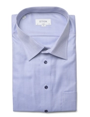 Eton - Classic fit Business Casual Signature Twill Shirt - basic skjorter - blue - 3