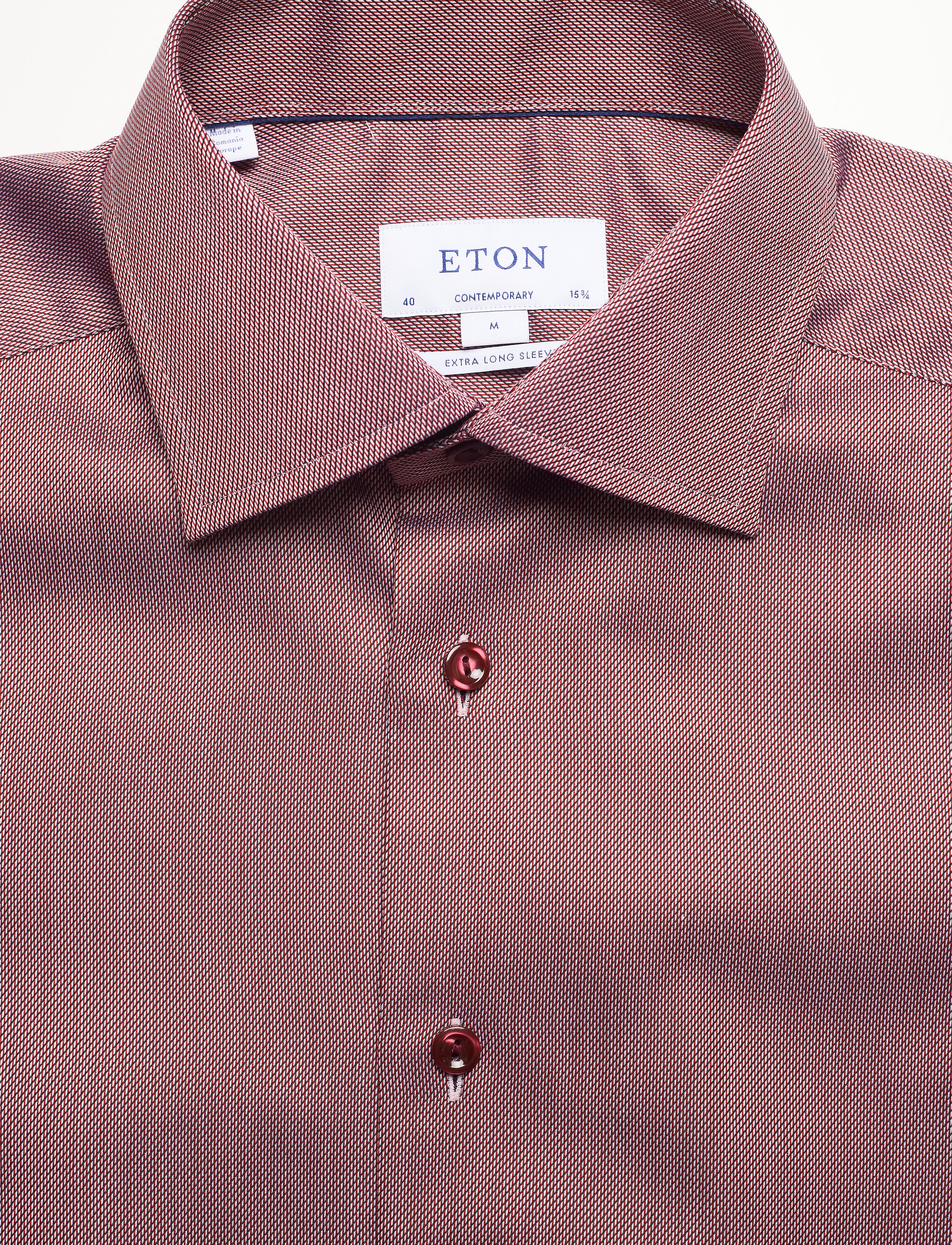 Eton - Cont. X-long Business Casual Signature Twill Shirt - pink/red - 2
