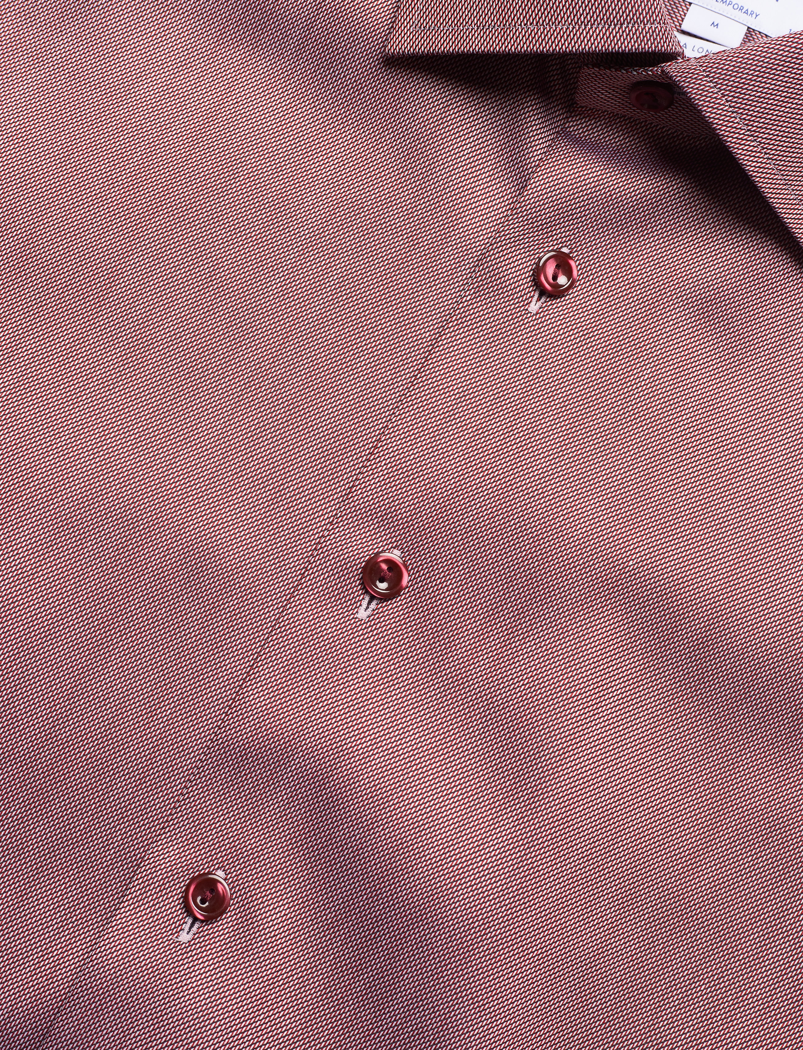 Eton - Cont. X-long Business Casual Signature Twill Shirt - pink/red - 3