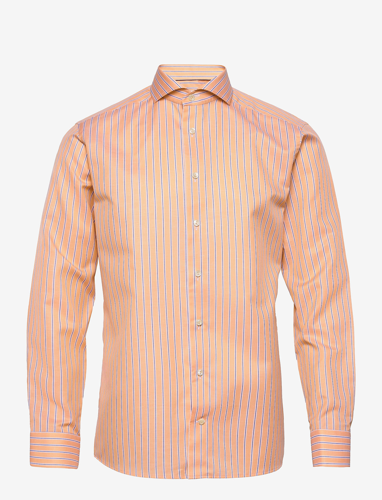 Eton - Slim fit Business Casual Cotton/Linen Twill Shirt - yellow/orange - 0