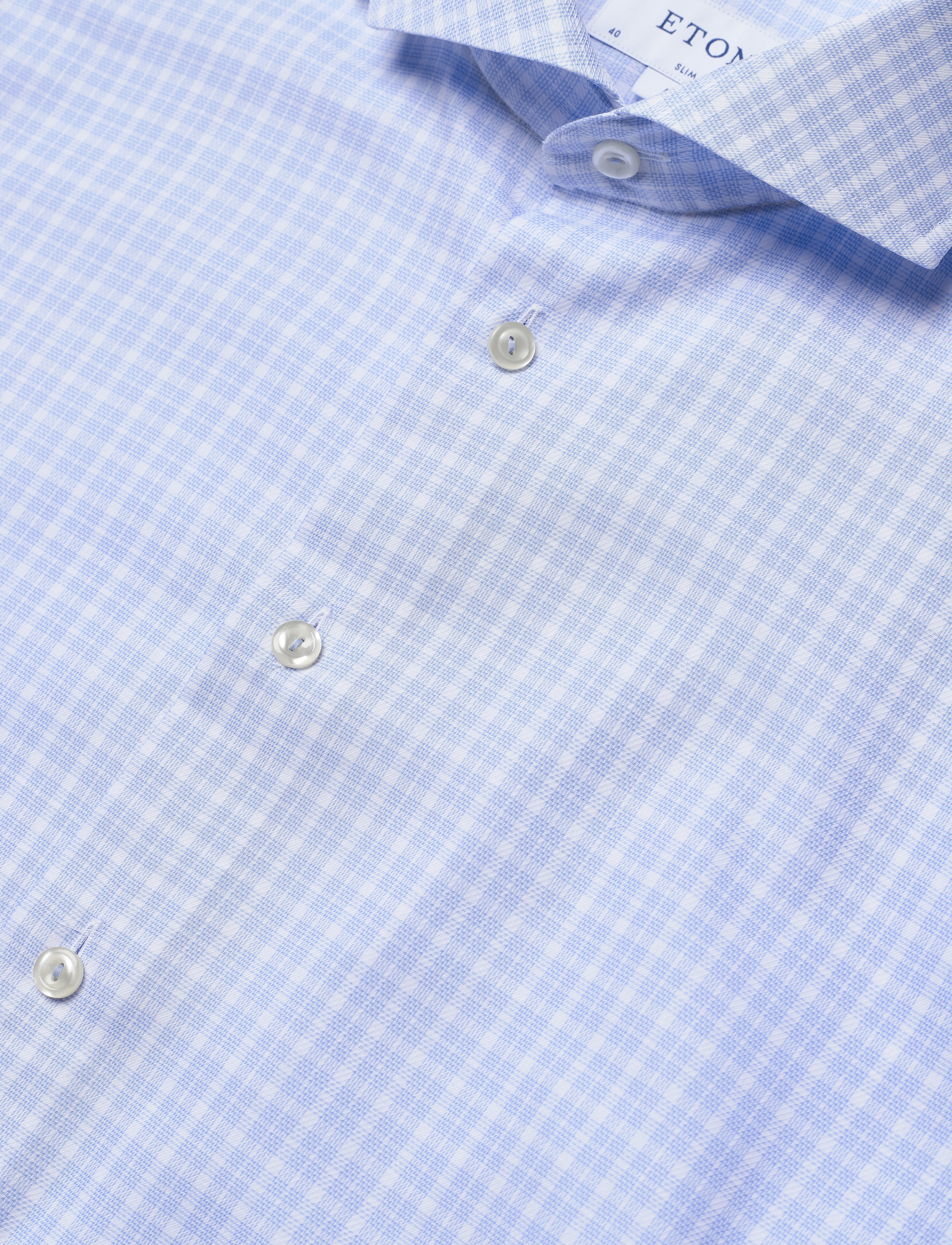 Eton - Slim fit Business Casual Twill Shirt - blue - 3