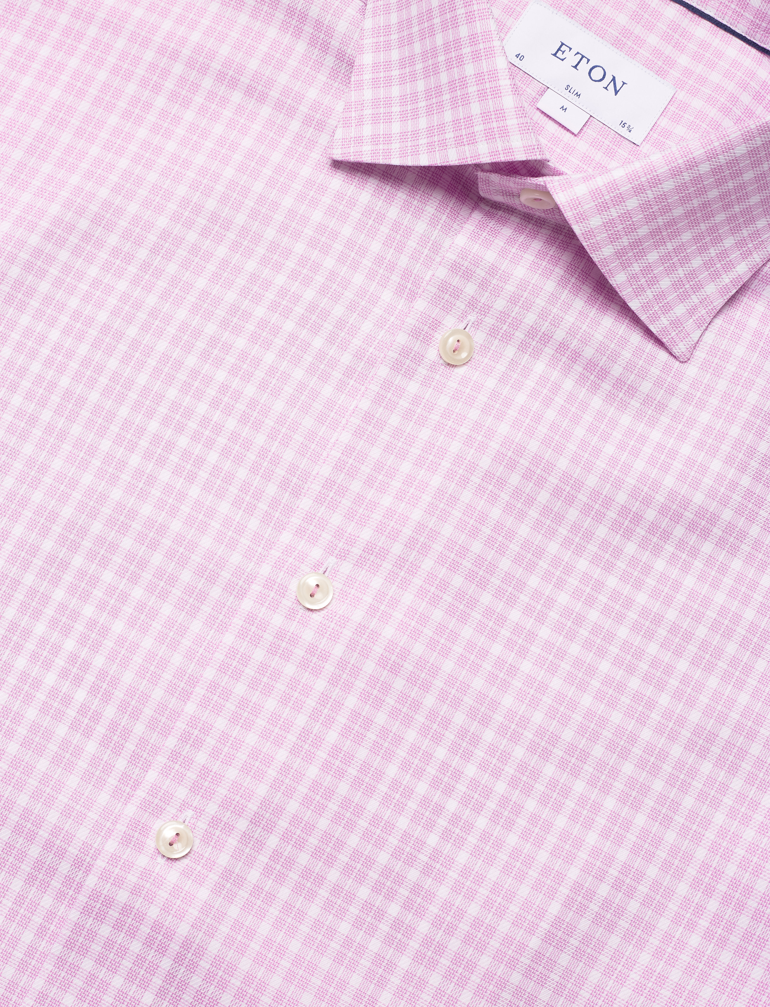 Eton - Slim fit Business Casual Twill Shirt - pink/red - 3