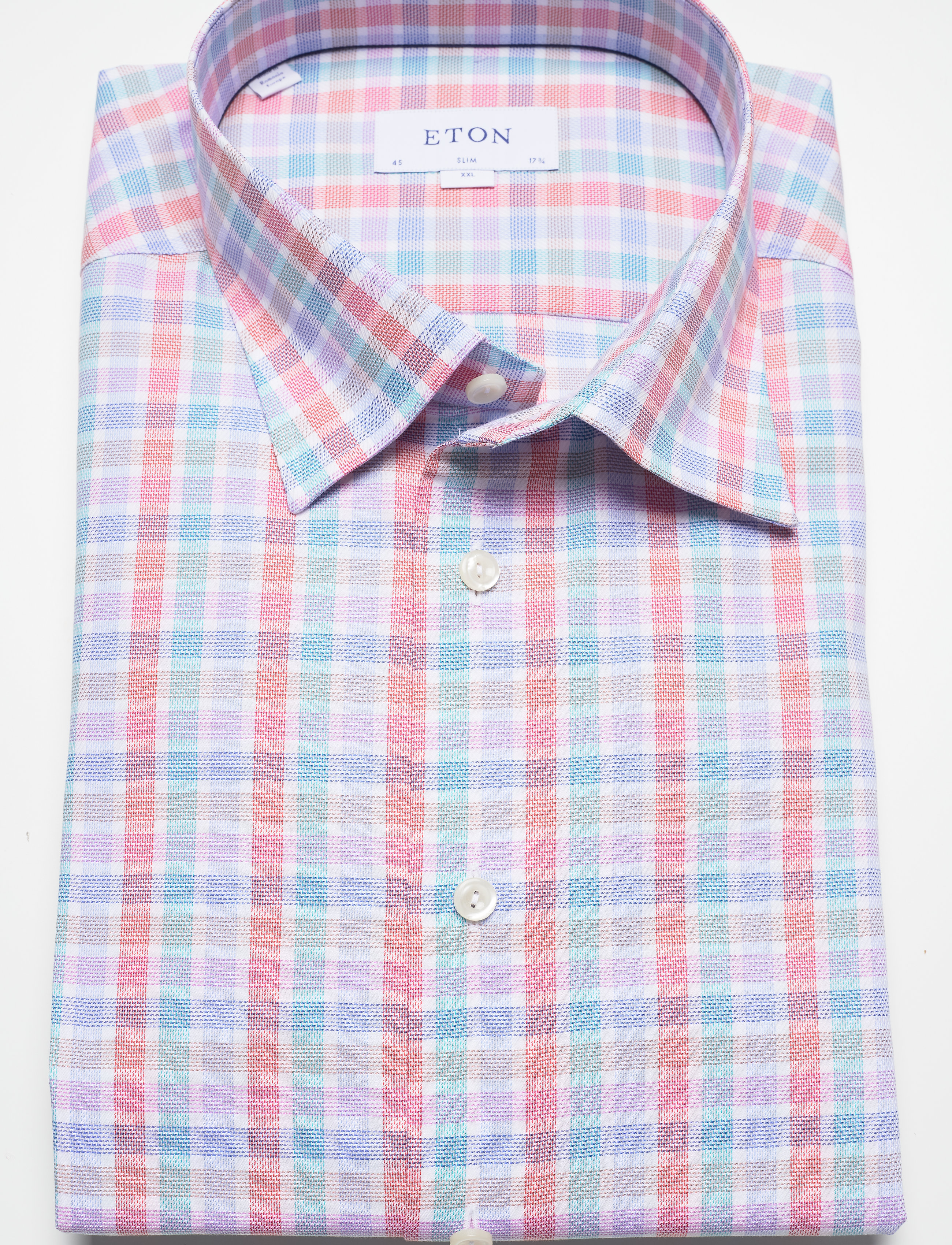 Eton - Slim fit Business Casual Twill Shirt - green - 3