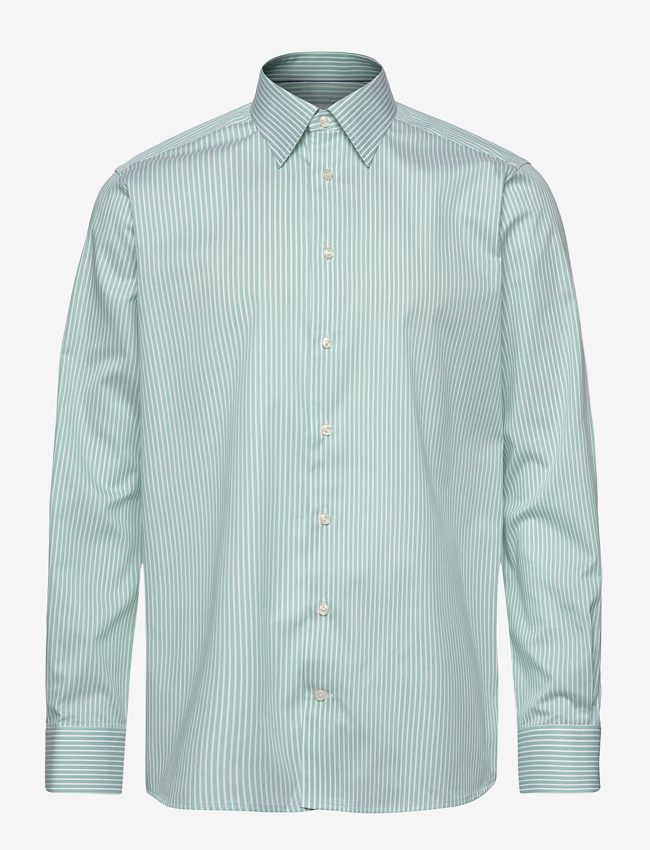 Eton - Striped Natural Stretch Shirt - green - 0