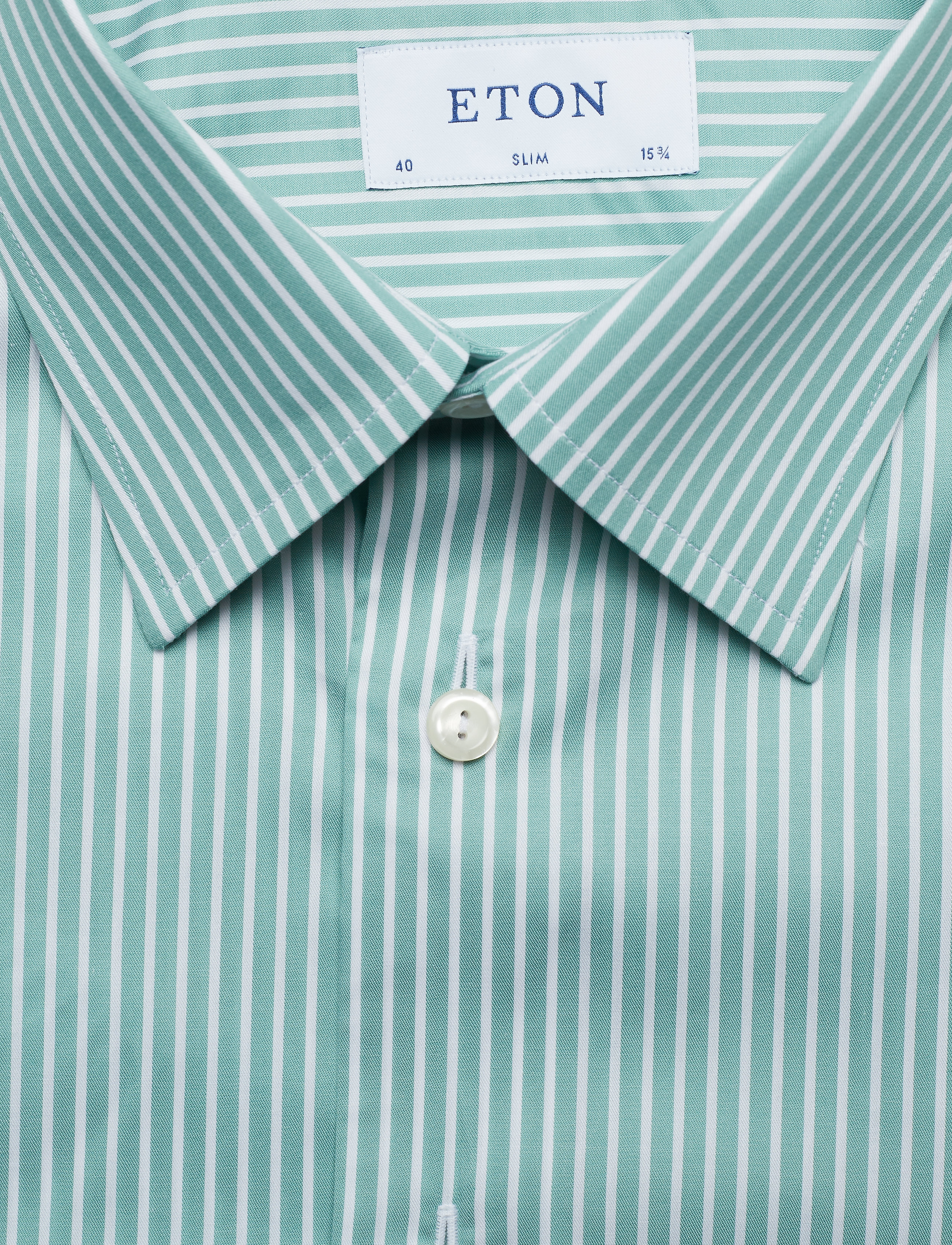 Eton - Striped Natural Stretch Shirt - green - 2