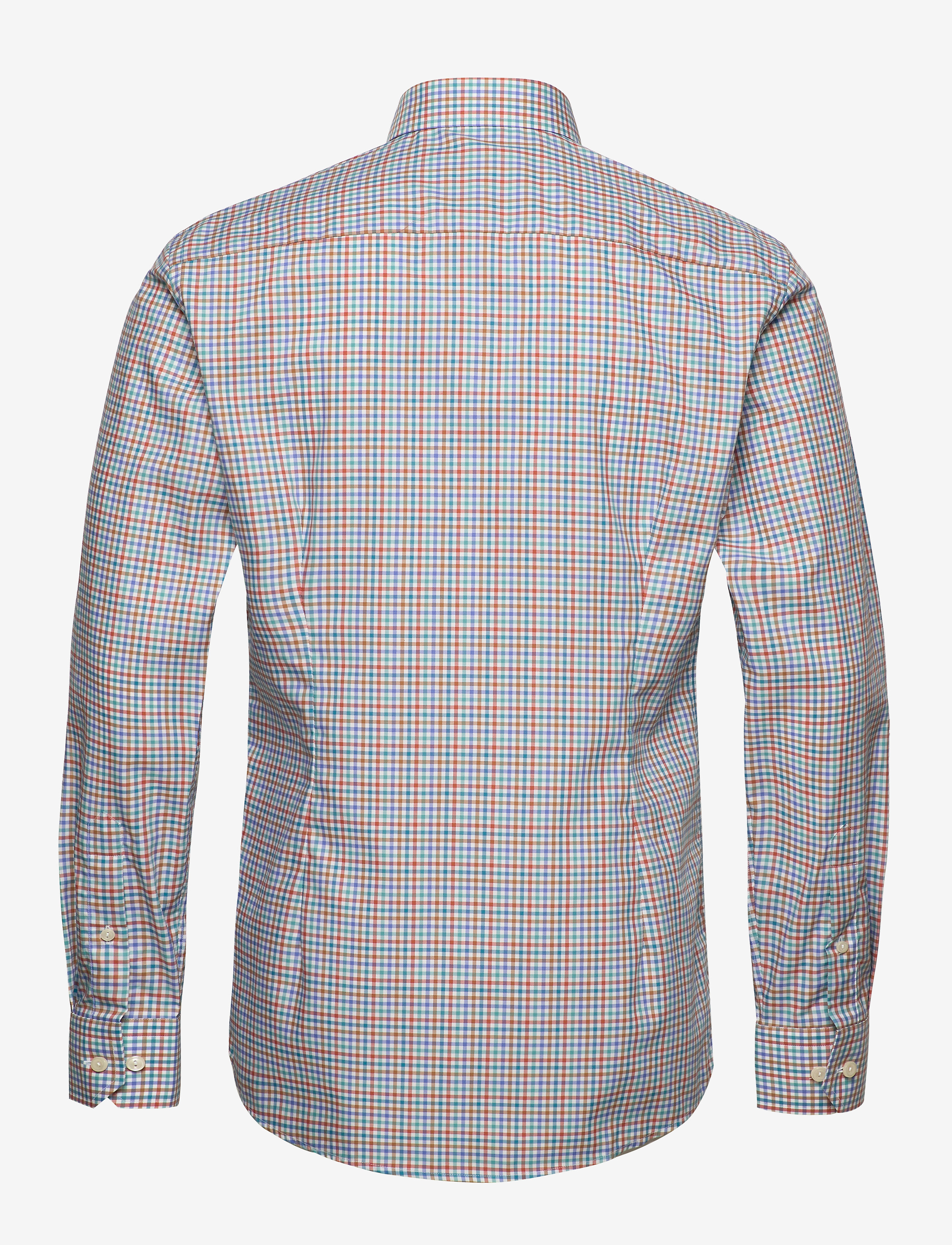 Eton - Gingham Check Poplin Shirt - green - 1