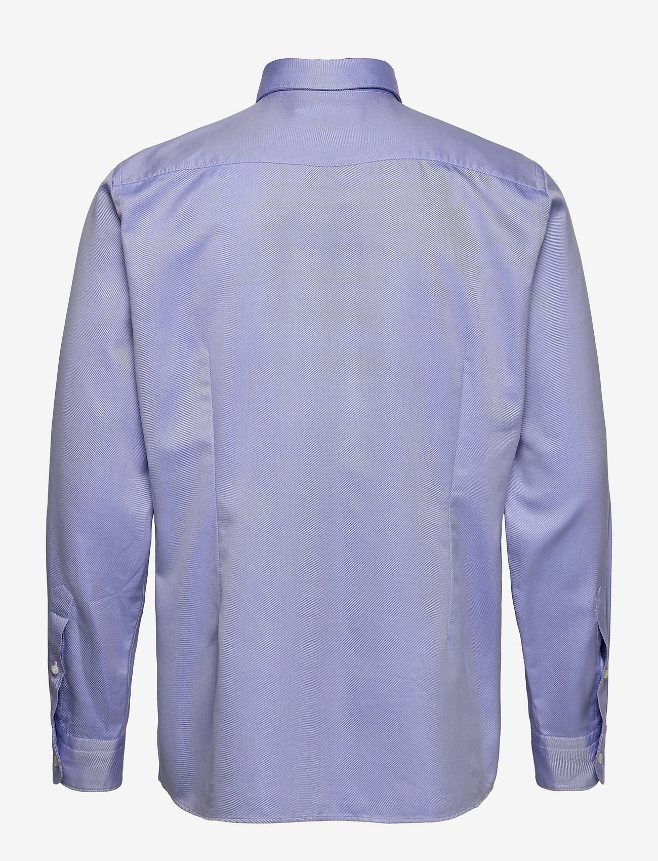 Eton - Men's shirt: Soft Business  Textured Twill - mid blue - 1
