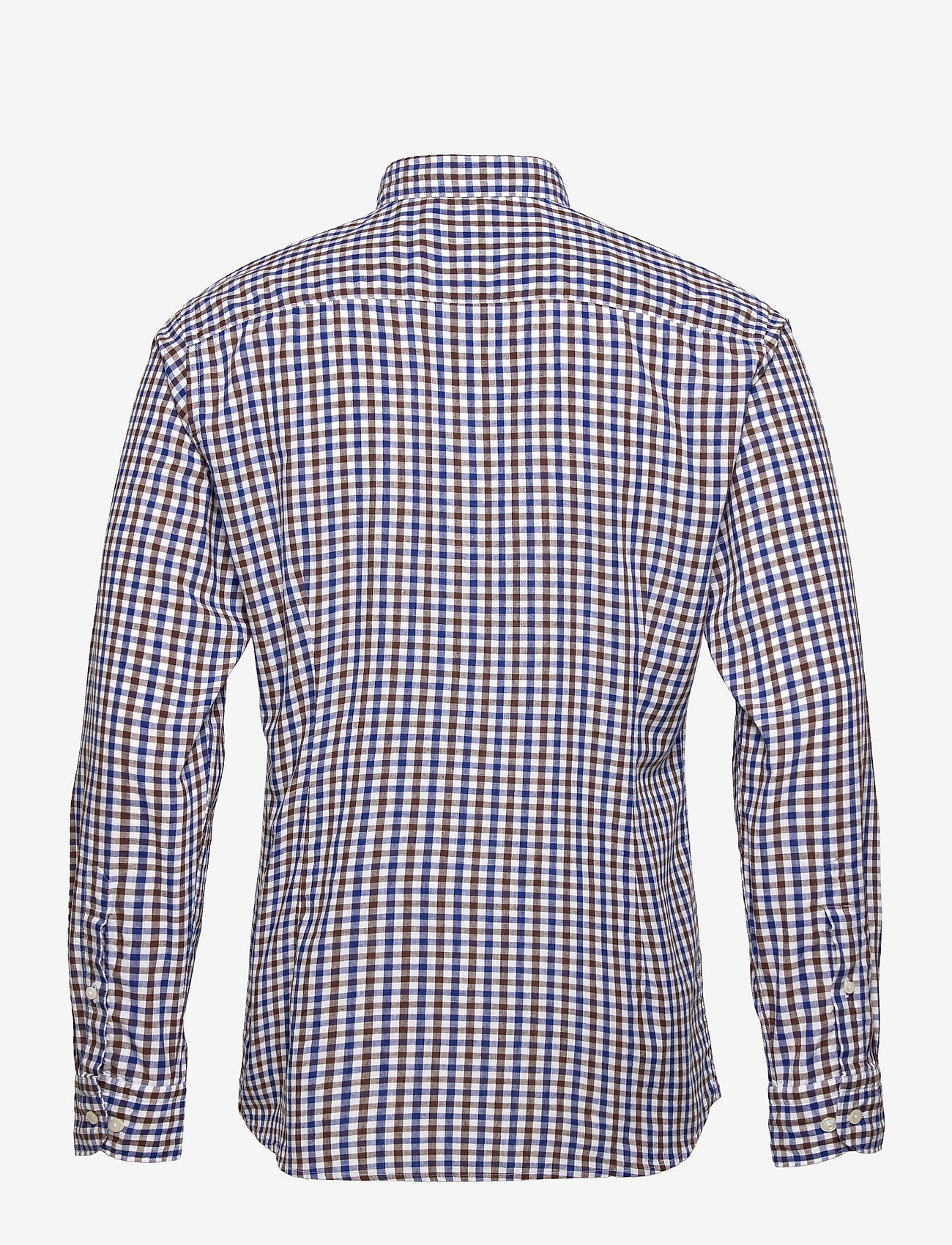 Eton - Men's shirt: Soft Business  CottonLinen Poplin - brown - 1