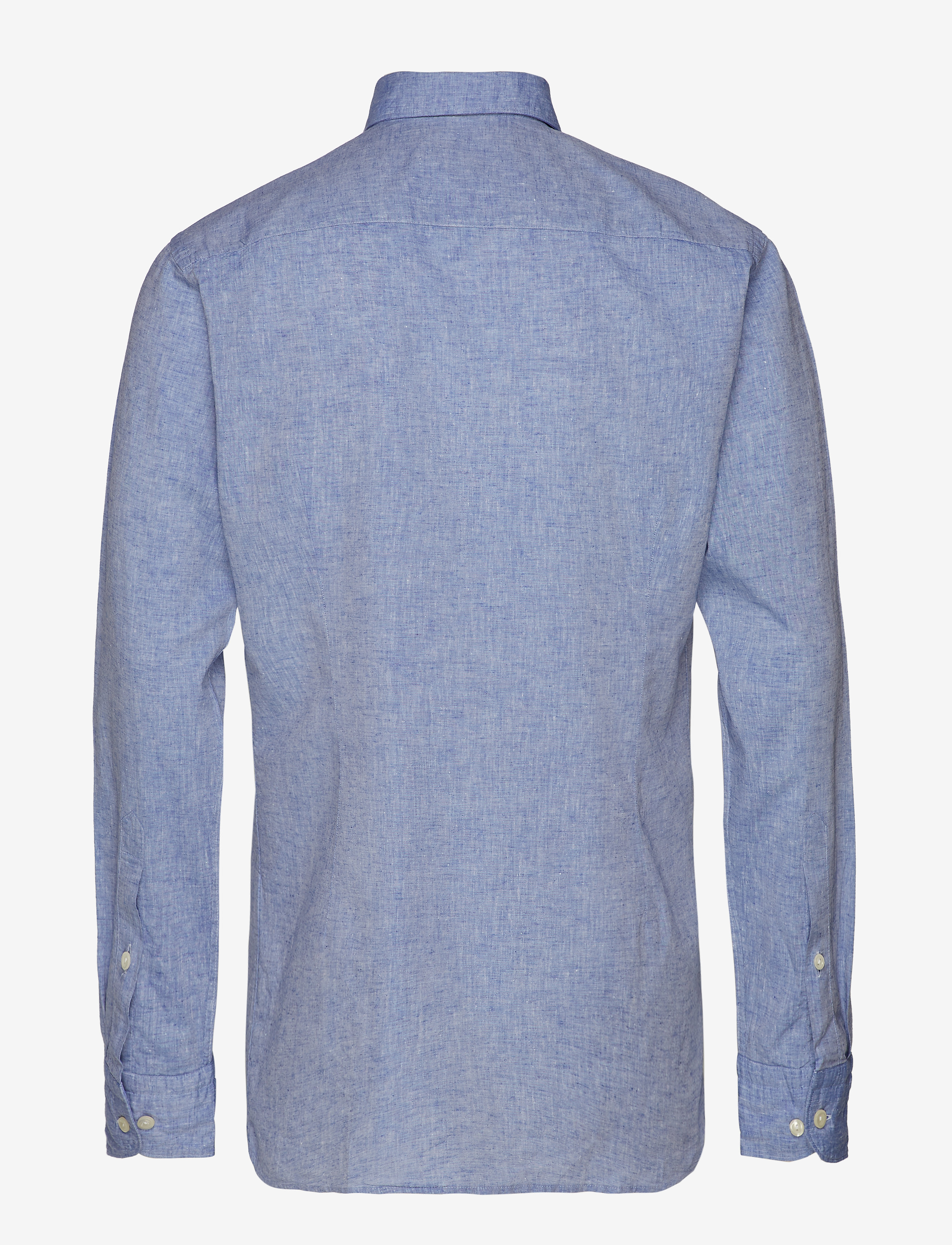 Eton - White Cotton & Linen Shirt - blue - 1