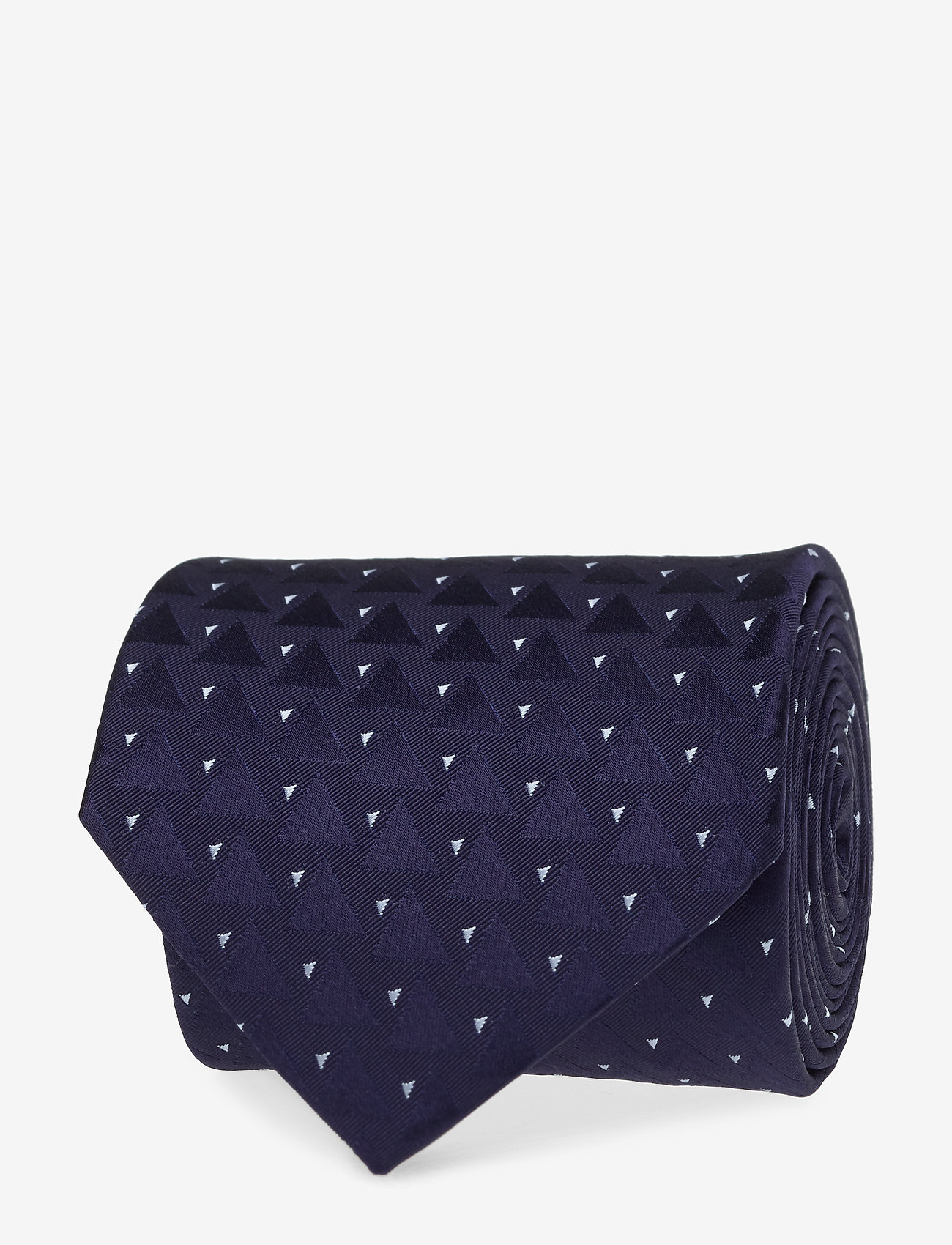 Eton - Geometric Print Tie - blue - 0