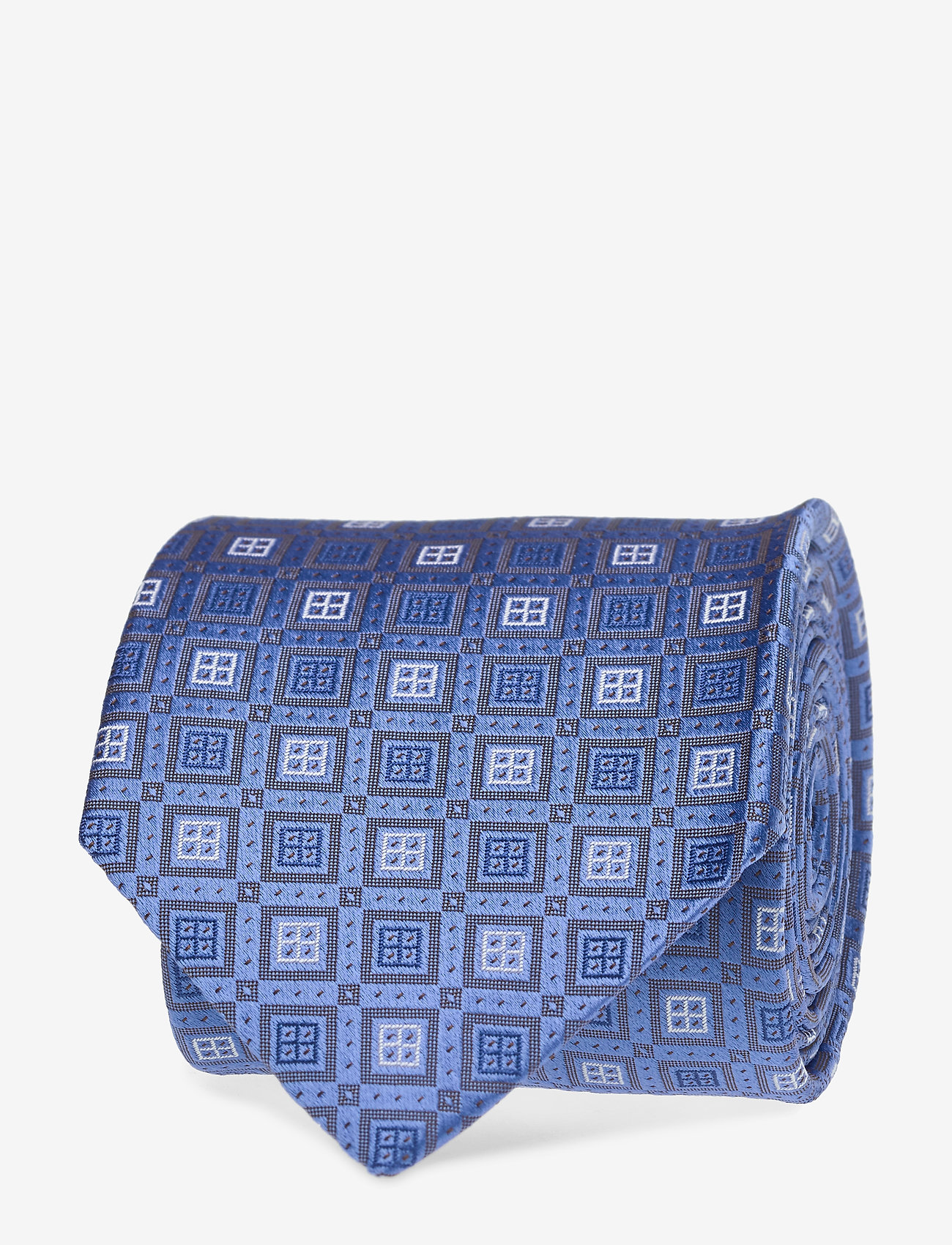 Eton - Geometric Tie - blue - 0
