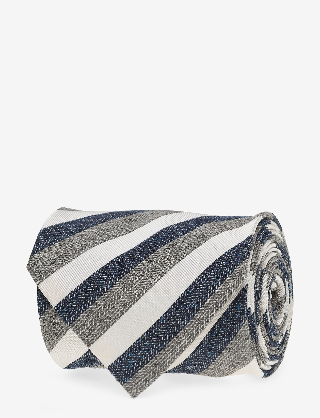 Eton - Striped Tie - grey - 0