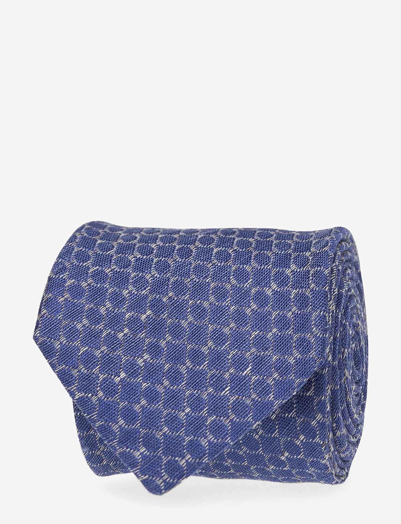 Mid Seed Patterned Silk Tie - BLUE