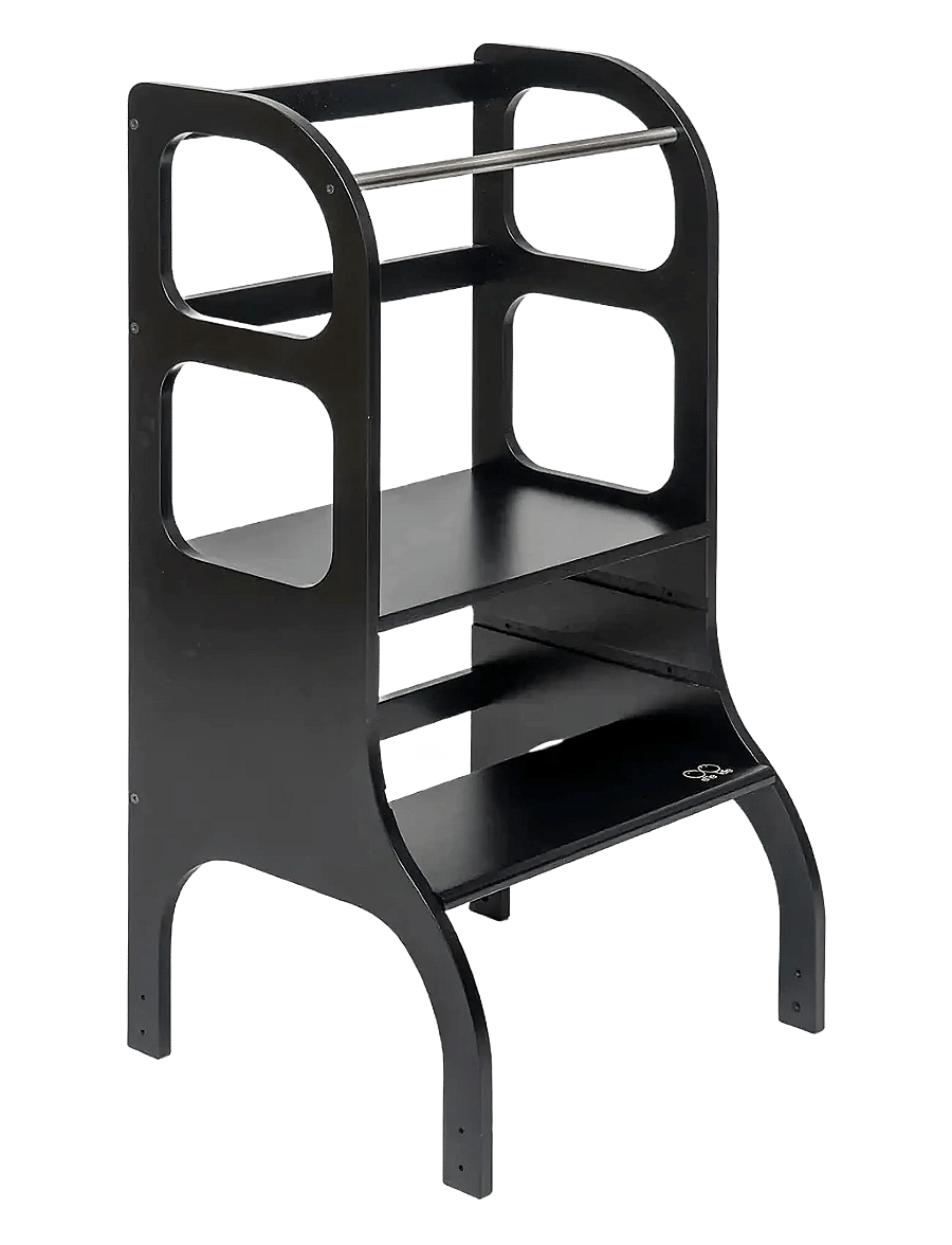 Ette Tete - STEP UP Adjustable Height Helper Tower - læringsstårn - black - 1