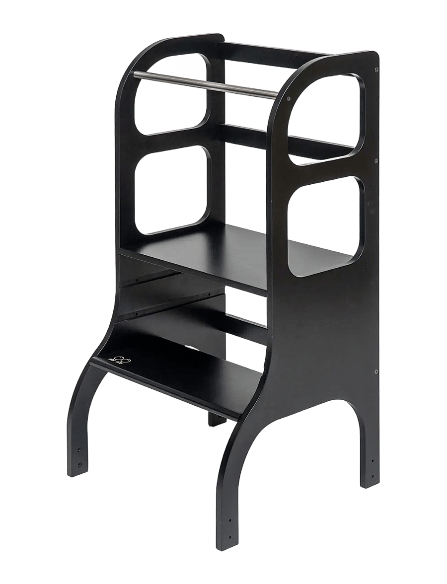 Ette Tete - STEP UP Adjustable Height Helper Tower - læringsstårn - black - 2