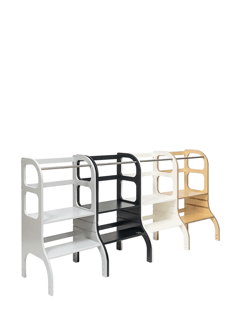 Ette Tete - STEP UP Adjustable Height Helper Tower - læringsstårn - black - 3