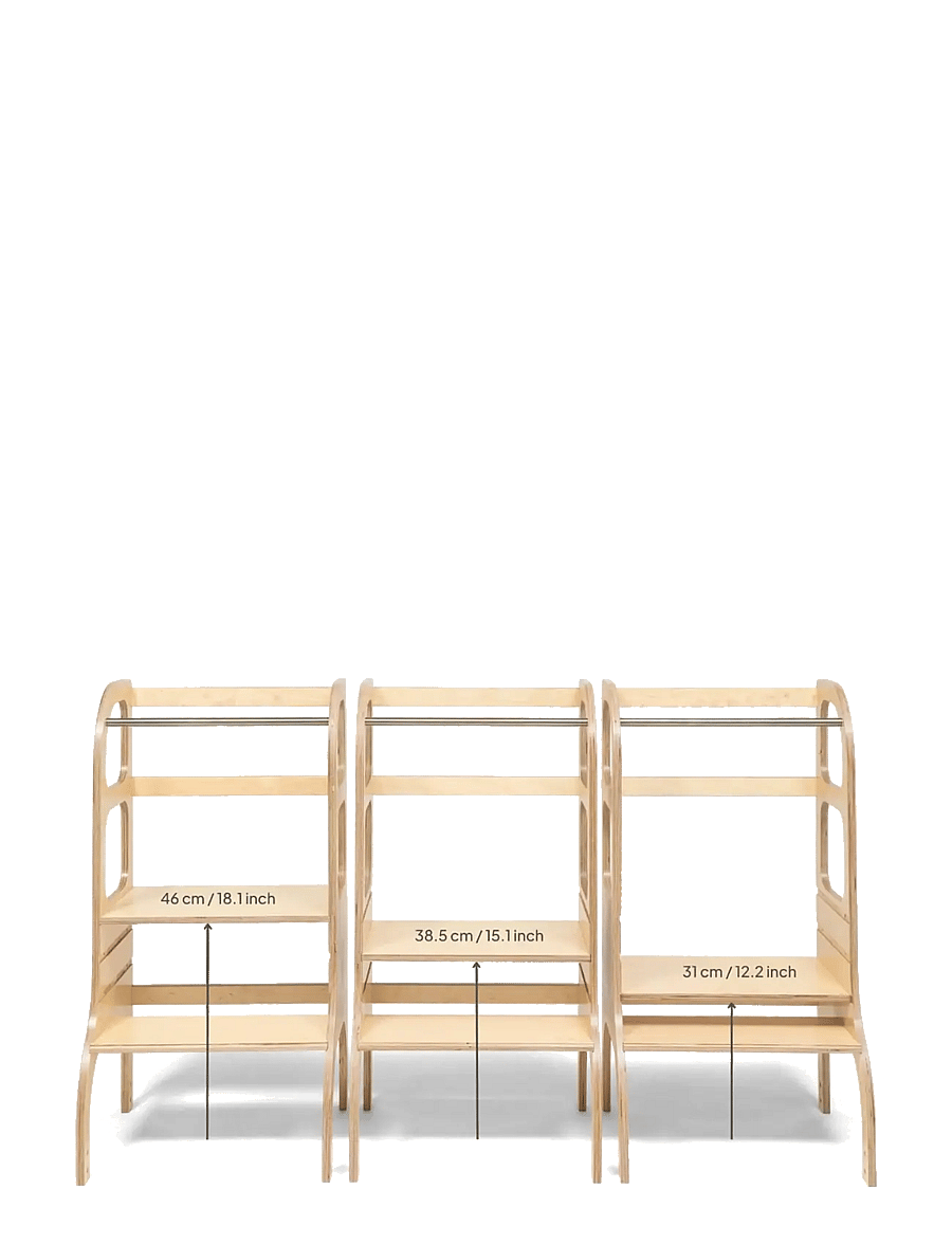 Ette Tete - STEP UP Adjustable Height Helper Tower - læringsstårn - wooden - 2