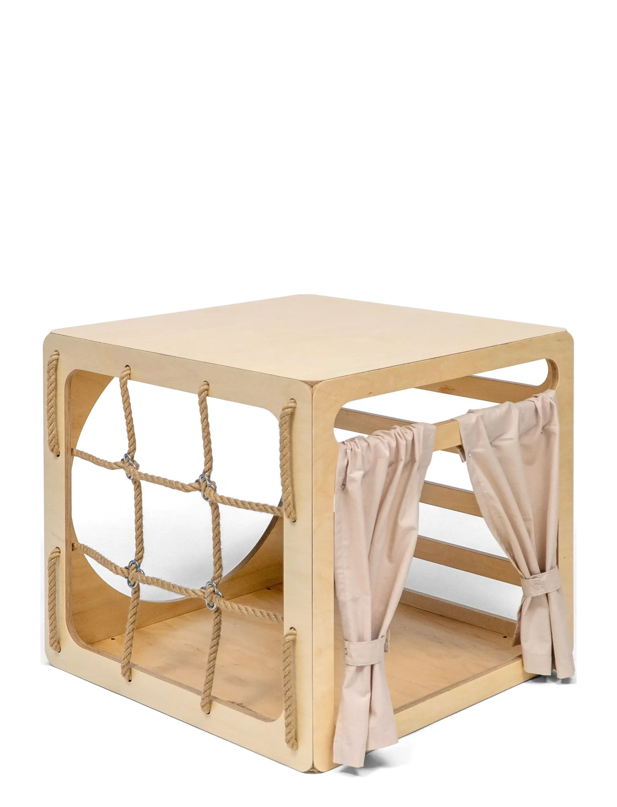 Ette Tete CUBITRI® Climbing Play Cube - 4 for 3 - WOODEN / brown