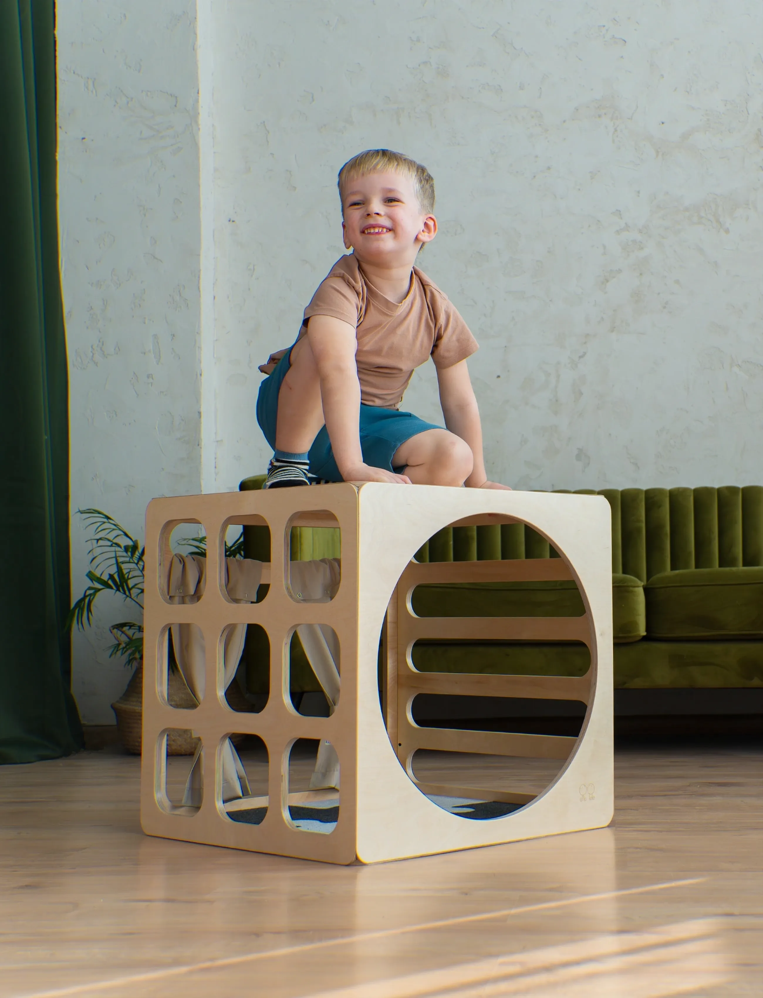 Ette Tete Cubitri Climbing Play Cube, 58X 58X 58 cm, Multi/patterned, Baby Legetøj > Activity Gyms, Børn