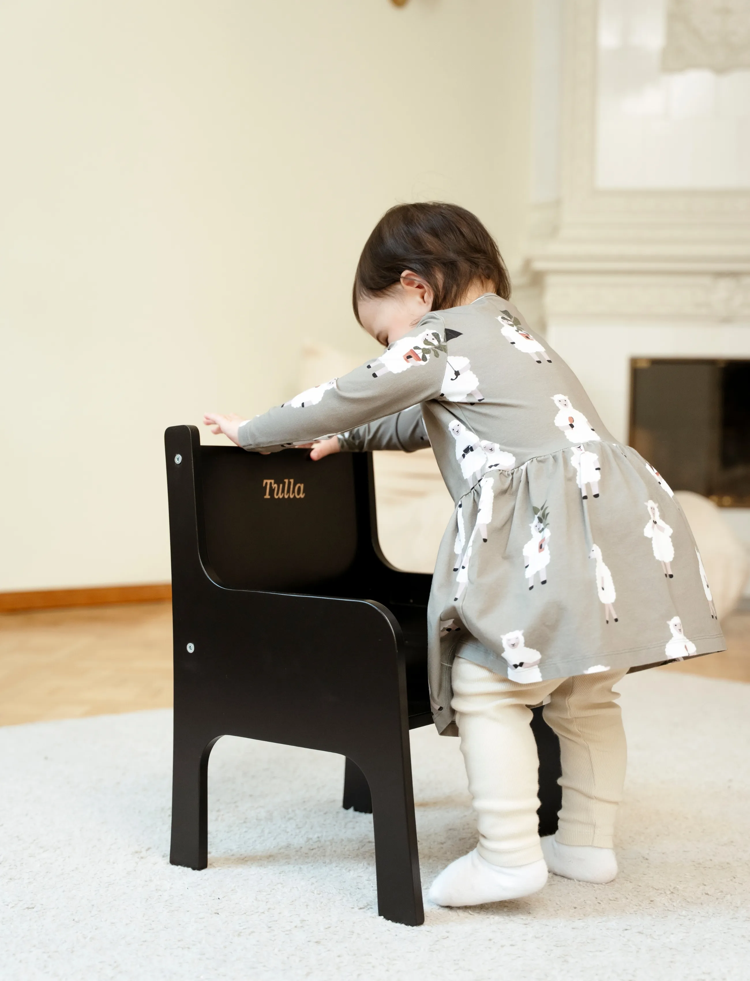 Ette Tete Tulla Adjustable Height Chair, One Size, Black, Møbler > Stole Og Skamler, Børn