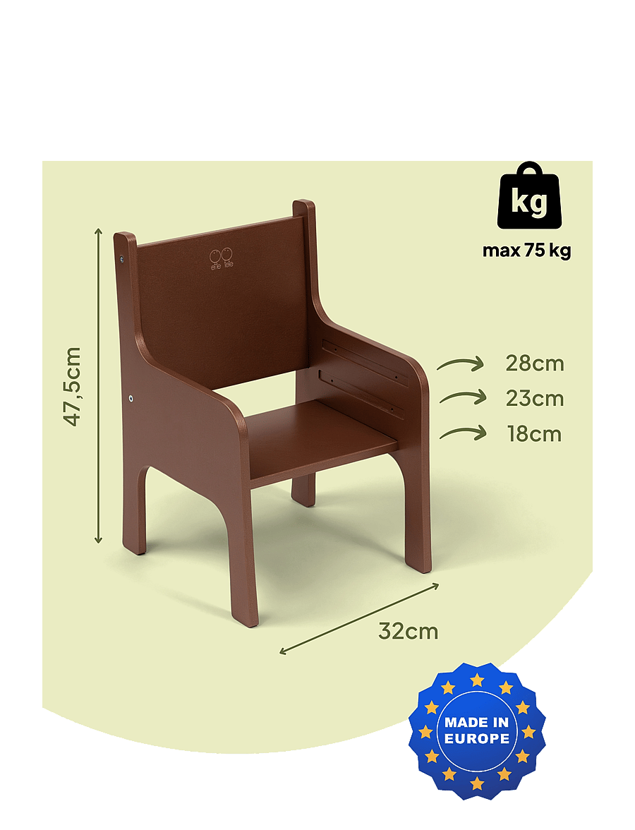 Ette Tete - Tulla Adjustable height chair - stühle & hocker - mocha - 2