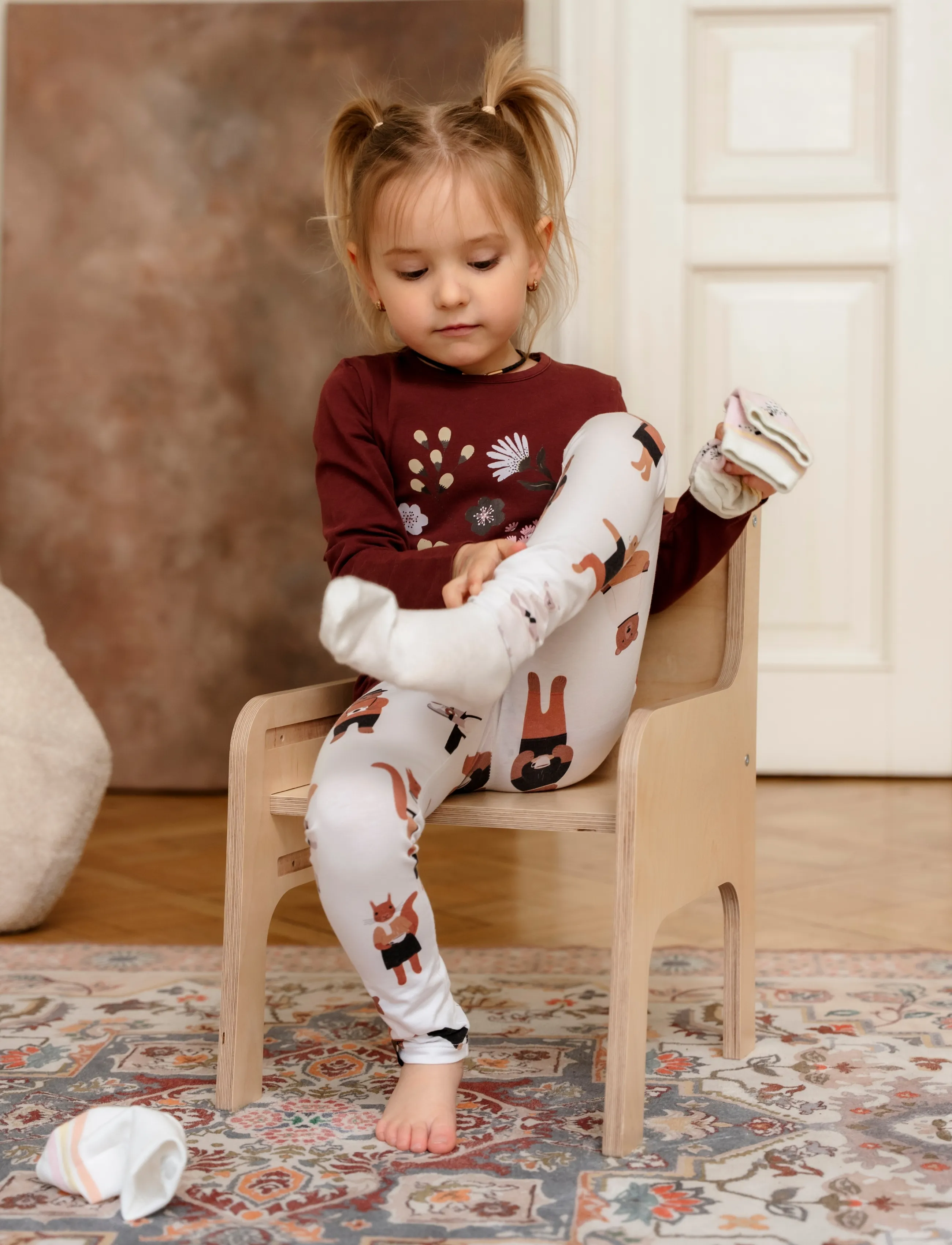 Ette Tete - Tulla Adjustable height chair - stole & skamler - wooden - 4