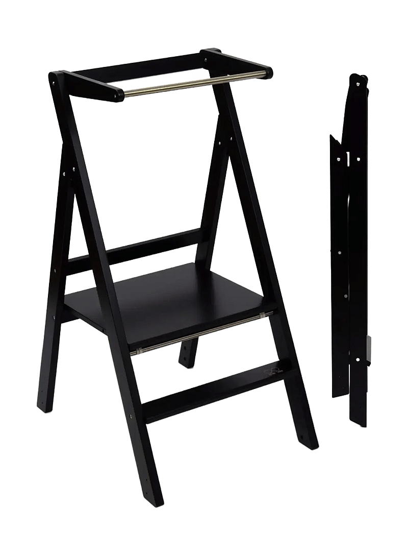 Ette Tete - Foldable Helper Tower "Step'n'Fold", wooden - læringsstårn - black - 1