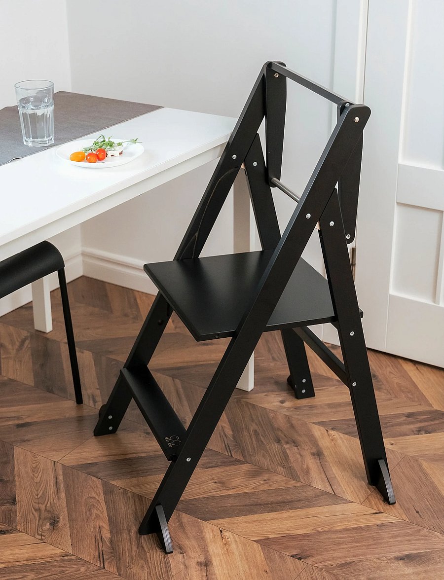 Ette Tete - STEP'n'FOLD Foldable Helper Tower - læringsstårn - black - 5