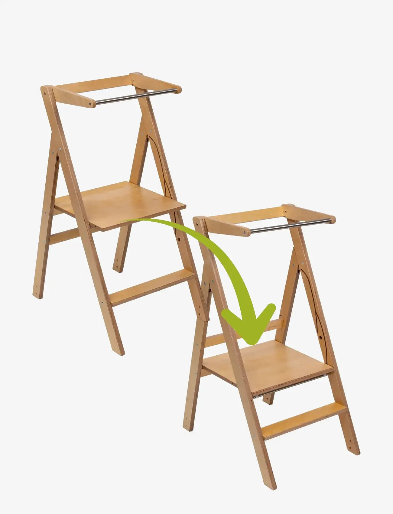 Ette Tete - Foldable Helper Tower "Step'n'Fold", wooden - learning tower - black - 3