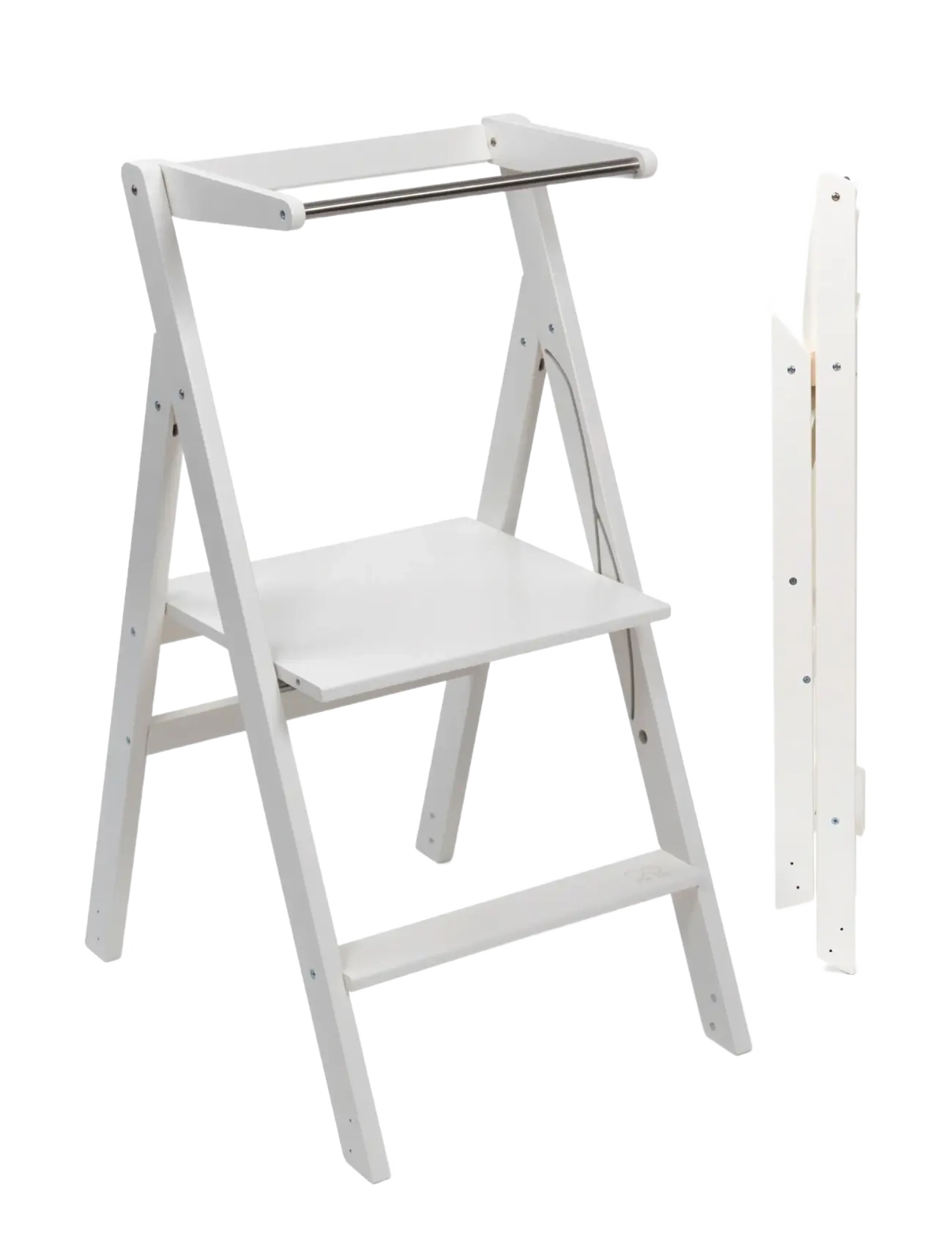 Ette Tete Foldable Helper Tower "Step'n'Fold", wooden - Motoriska möbler - WHITE / white