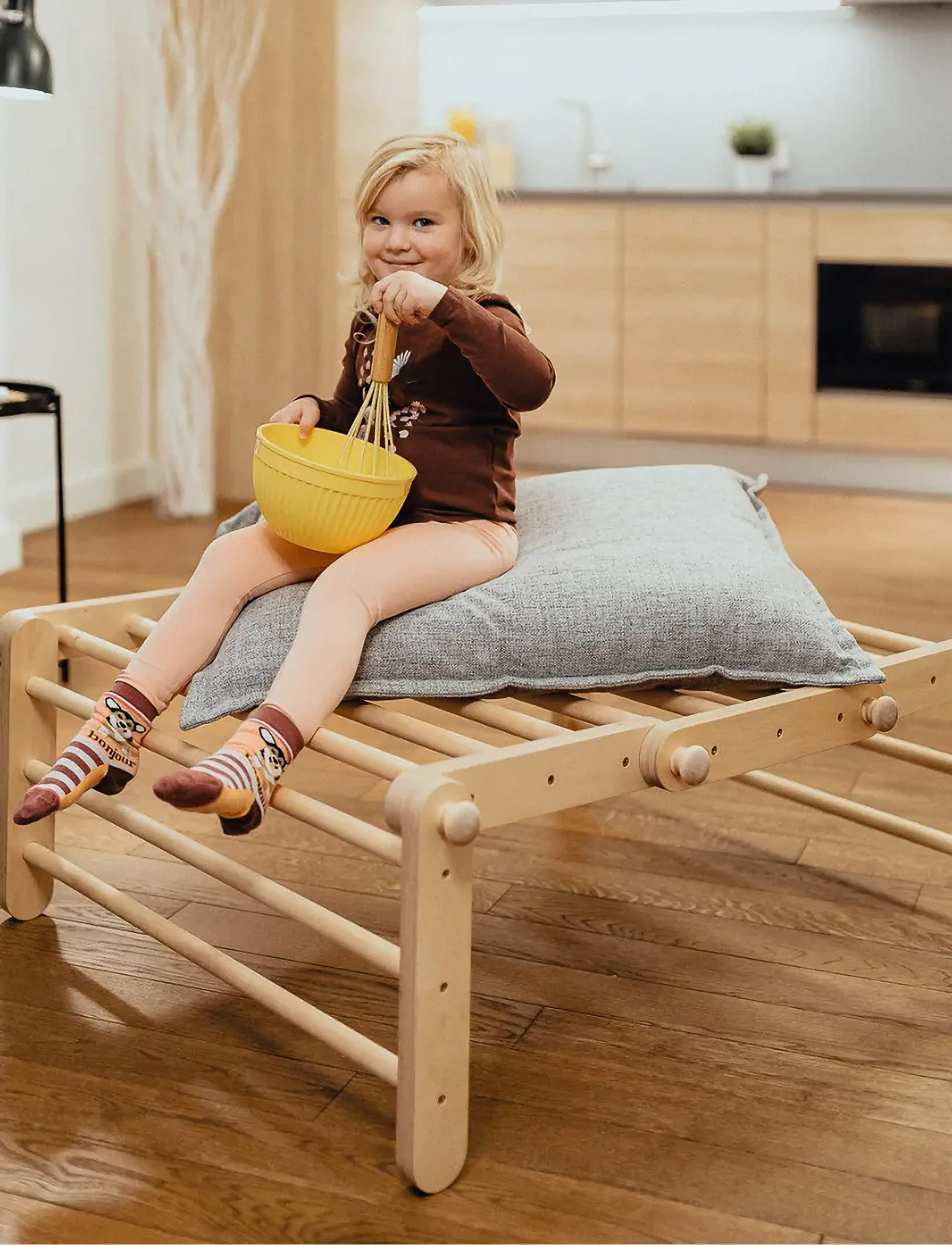 Ette Tete - FIPITRI® 5-segment Climbing Frame - motoriske møbler - wooden/ without a ramp - 5