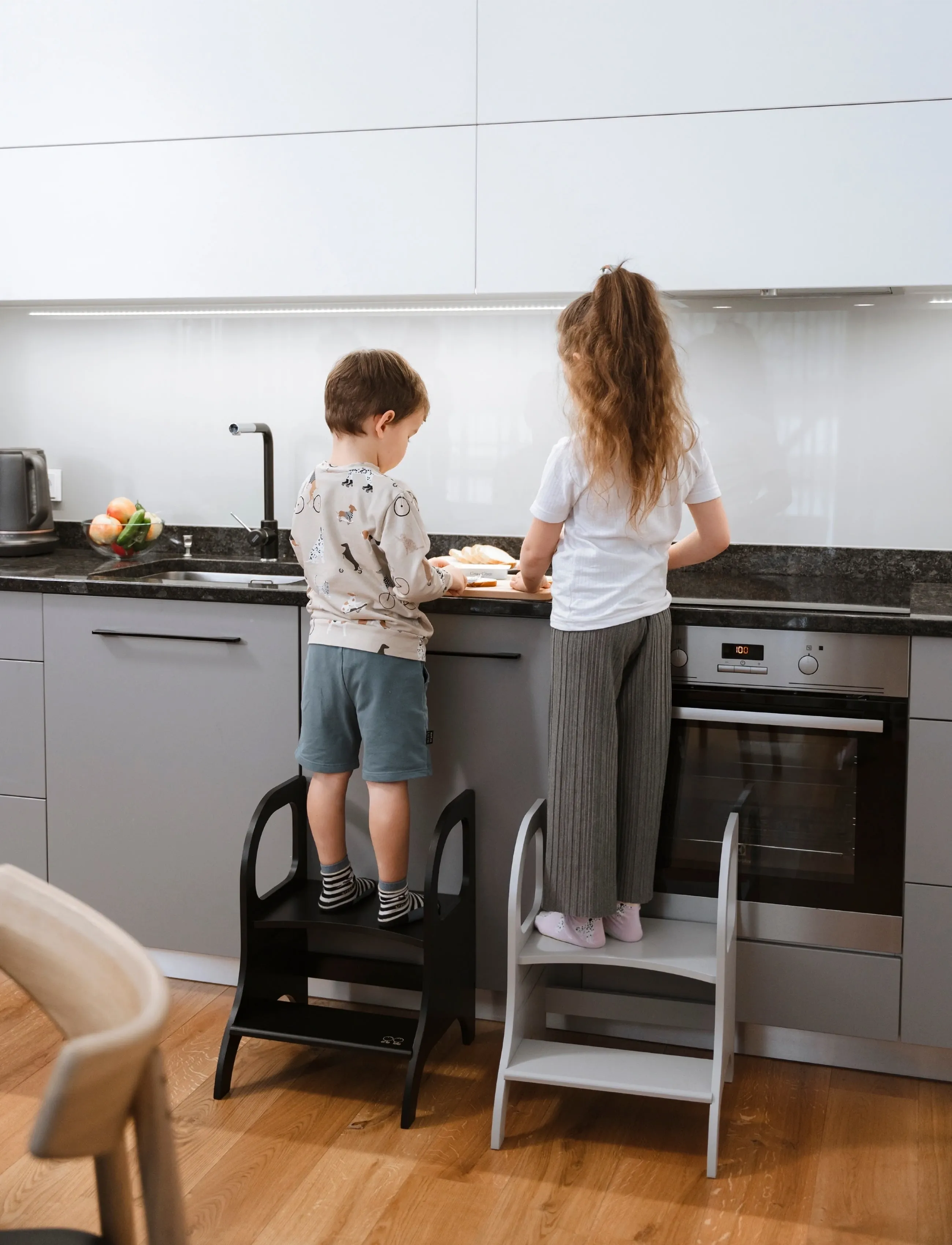 Ette Tete - MIIMO® Adjustable Height Step Stool - learning tower - mocha - 5