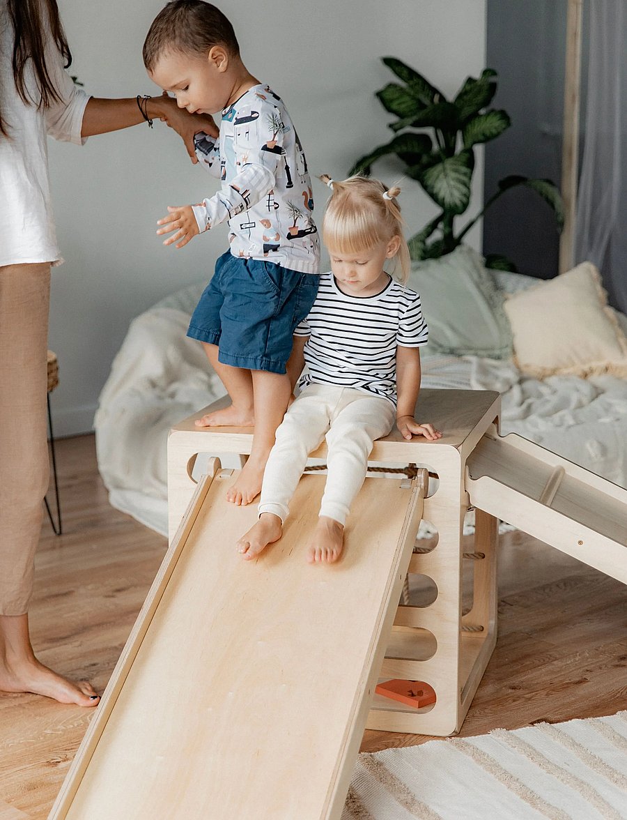 Ette Tete - Sliding / climbing double-sided Ramp for Ette Tete Climbing Frames - motoriske møbler - wooden - 3