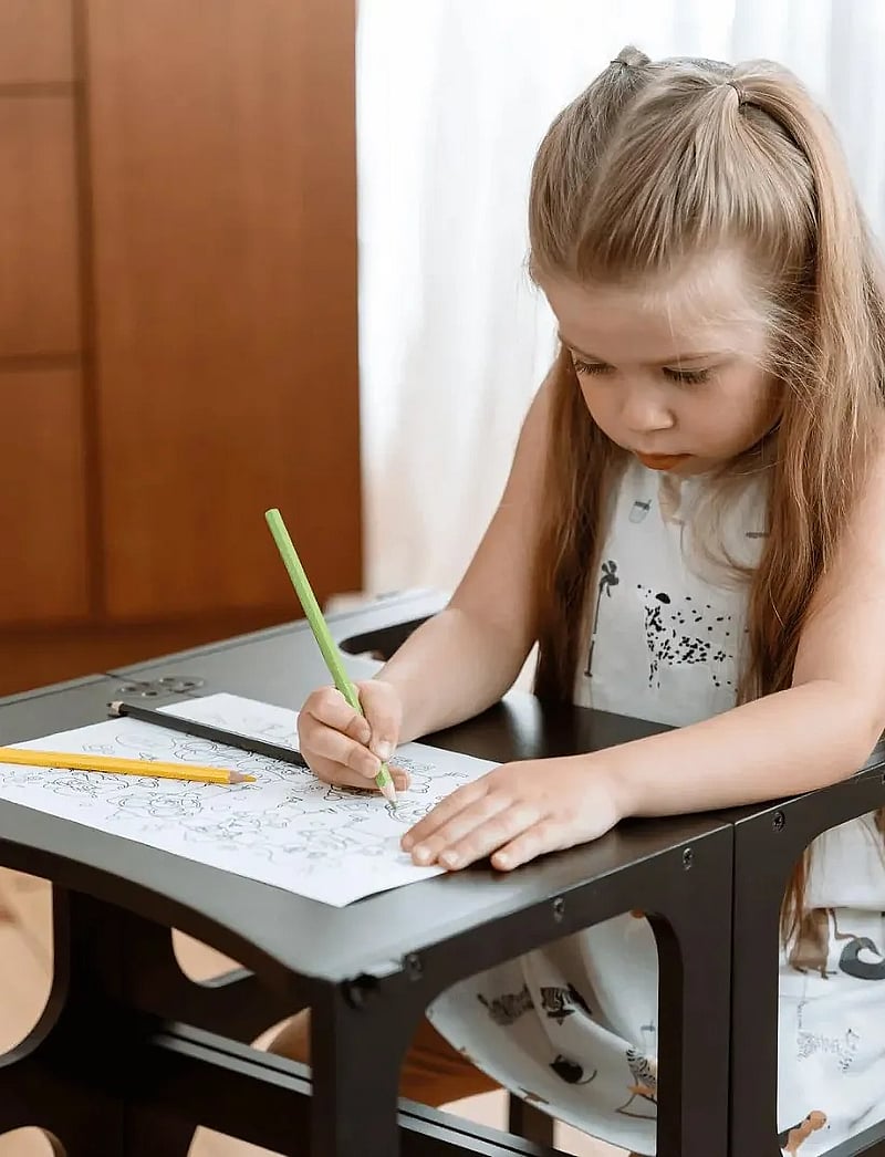 Ette Tete - Helper tower - table "Step'n'Sit" - hjälpa till pallar - black/black - 1