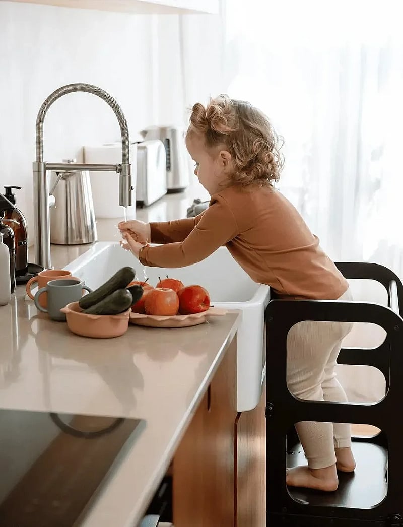 Ette Tete - Helper tower - table "Step'n'Sit" - torntool - black/silver - 4