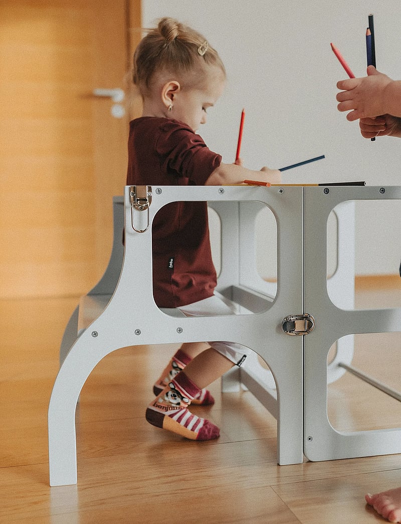 Ette Tete - STEP'n'SIT® Helper Tower - Table - lernturm - grey/brass - 2