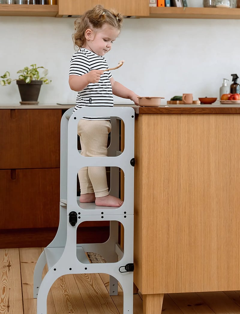 Ette Tete - STEP'n'SIT® Helper Tower - Table - lernturm - grey/brass - 3