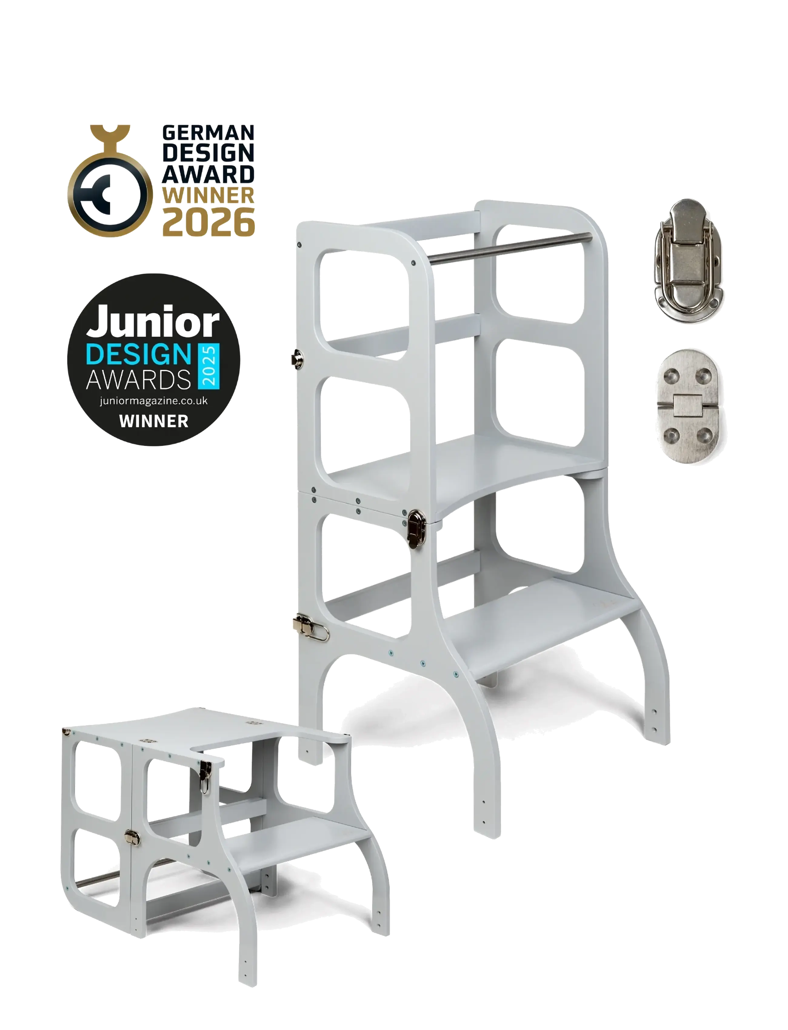 Ette Tete Step'n'sit Helper Tower - Table, 90X 43X 40 cm, Grey, Furniture > Motor Skills Furniture, Børn