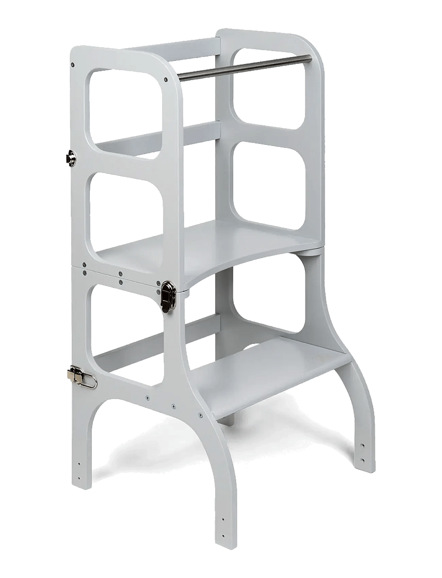 Ette Tete - STEP'n'SIT® Helper Tower - Table - læringsstårn - grey/silver - 2